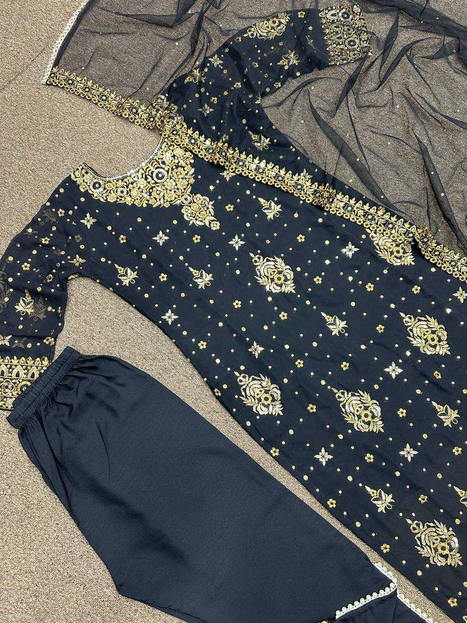 YNF FAUX GEORGETTE KESH159 1293 SUITS & DRESSES ISLAMIC CLOTHING WHOLESALE LADIES PAKISTANI EMBROIDERY GEORGETTE SUITS MANUFACTURER