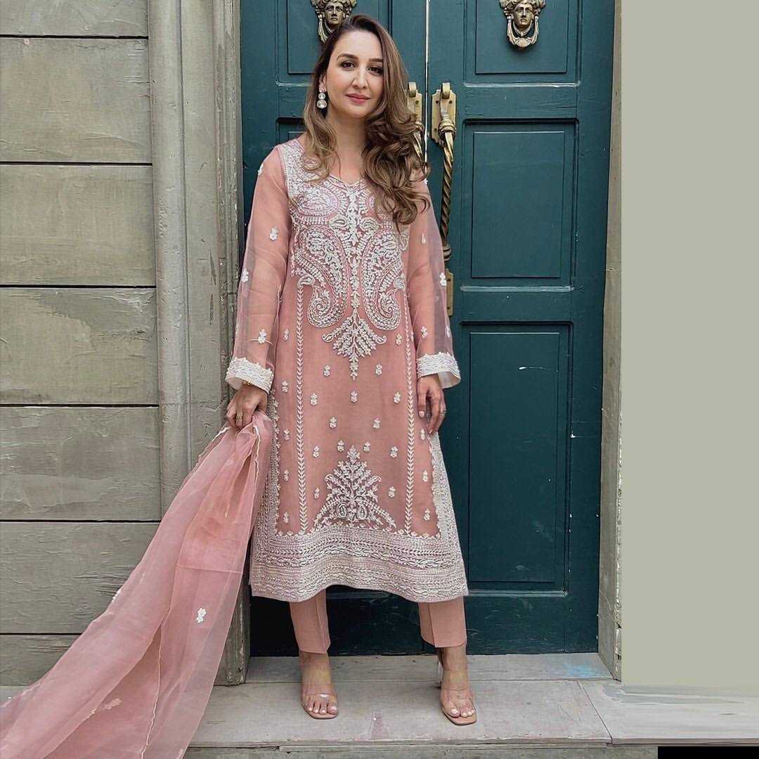 YNF FAUX GEORGETTE KESH159 1303 SUITS & DRESSES ISLAMIC CLOTHING WHOLESALE LADIES PAKISTANI EMBROIDERY GEORGETTE SUITS MANUFACTURER