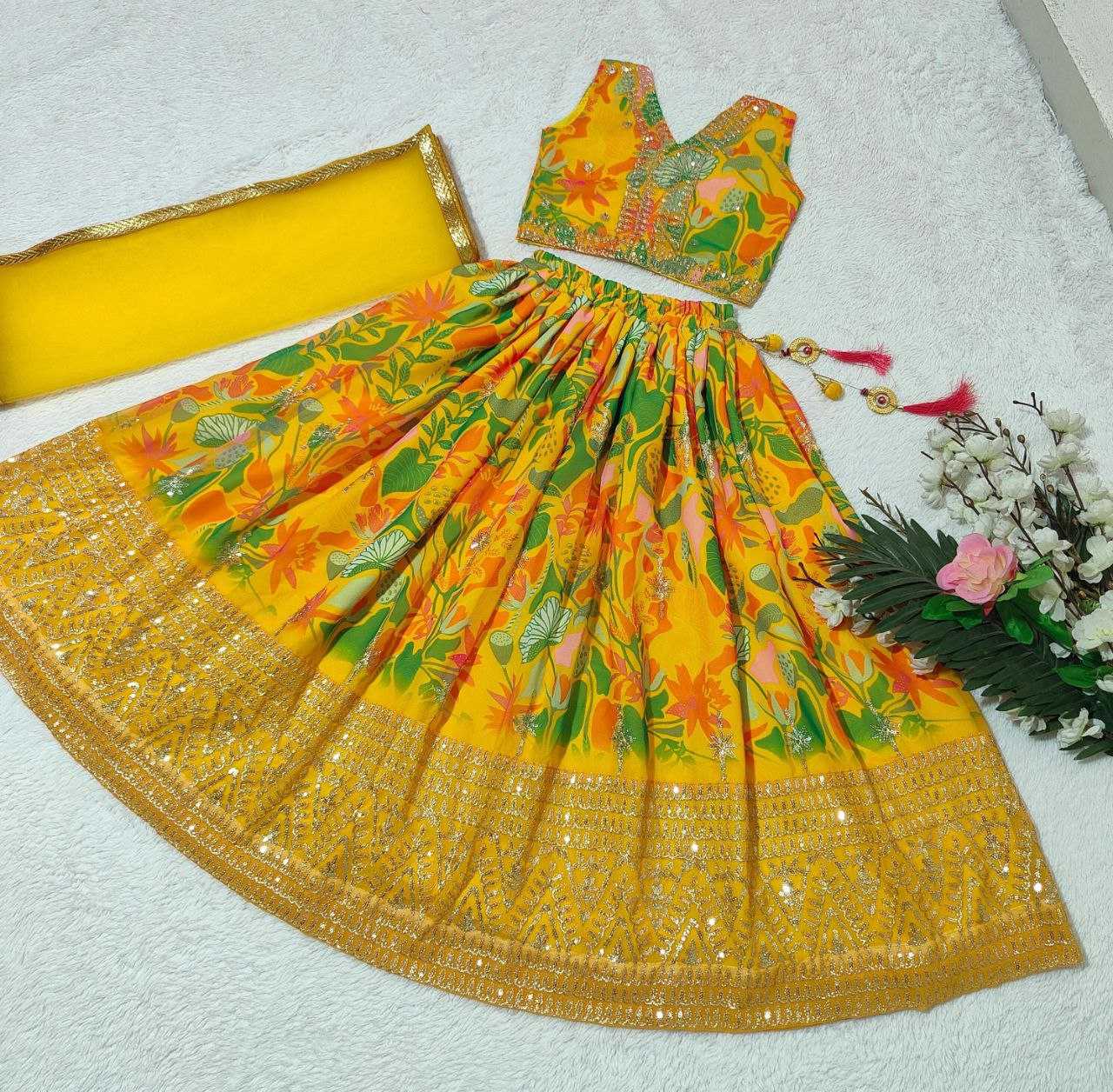 YNF FAUX GEORGETTE KESH168 MNT02 KIDS WEAR WHOLESALE KIDS LEHENGA KIDS ETHNIC WEAR KIDS TRADITIONAL OUTFITS KIDS LEHENGA CHOLI KIDS FESTIVE WEAR KIDS WEDDING OUTFITS MANUFACTURER