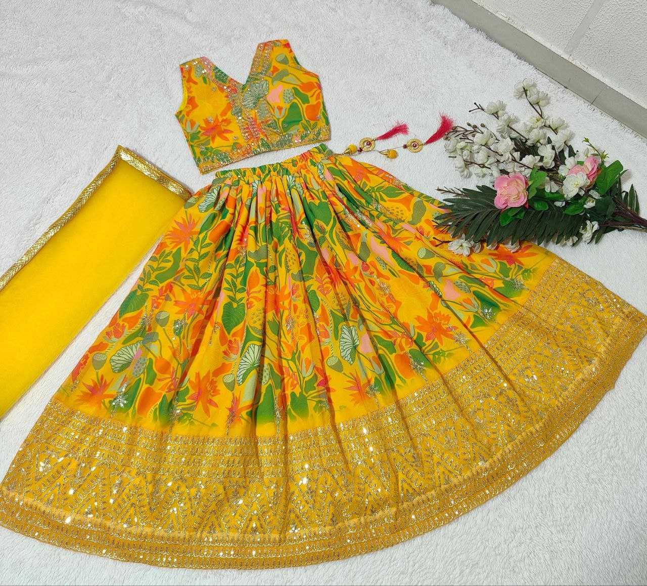 YNF FAUX GEORGETTE KESH168 MNT02 KIDS WEAR WHOLESALE KIDS LEHENGA KIDS ETHNIC WEAR KIDS TRADITIONAL OUTFITS KIDS LEHENGA CHOLI KIDS FESTIVE WEAR KIDS WEDDING OUTFITS MANUFACTURER