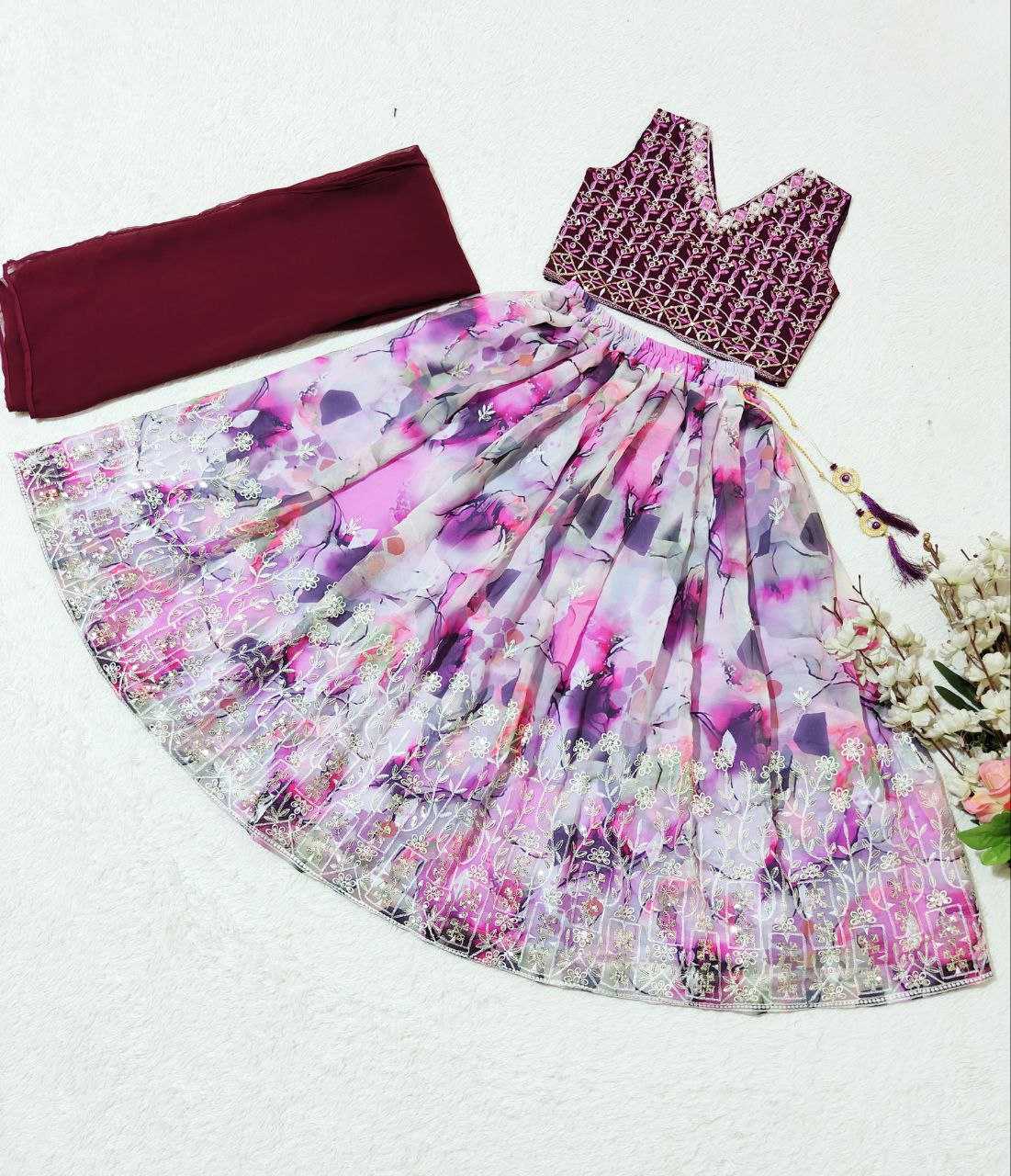 YNF FAUX GEORGETTE KESH168 MNT28 KIDS WEAR WHOLESALE KIDS LEHENGA KIDS ETHNIC WEAR KIDS TRADITIONAL OUTFITS KIDS LEHENGA CHOLI KIDS FESTIVE WEAR KIDS DIWALI CLOTHES  MANUFACTURER