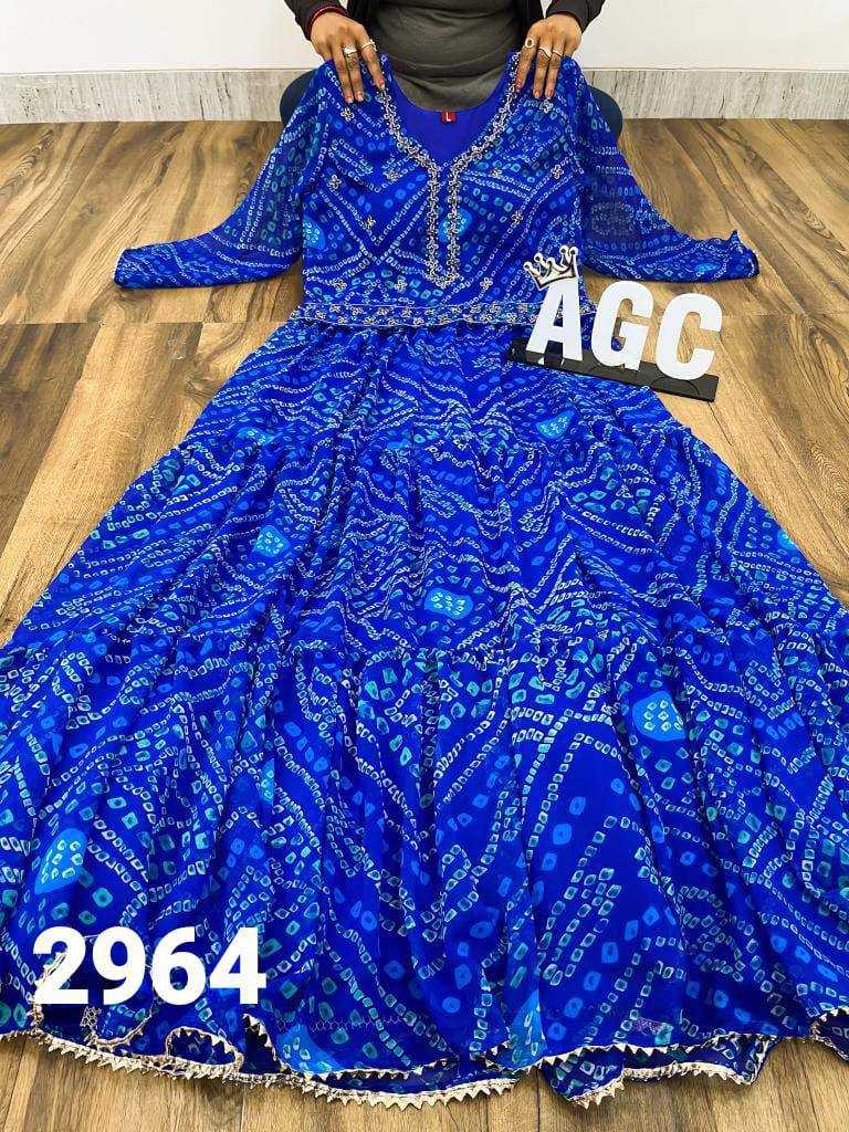 YNF FAUX GEORGETTE KESH211 LDY32 GOWNS WHOLESALE PRINTED FANCY EMBROIDERY ANARKALI LONG GEORGETTE GOWN WITH BELT MANUFACTURER