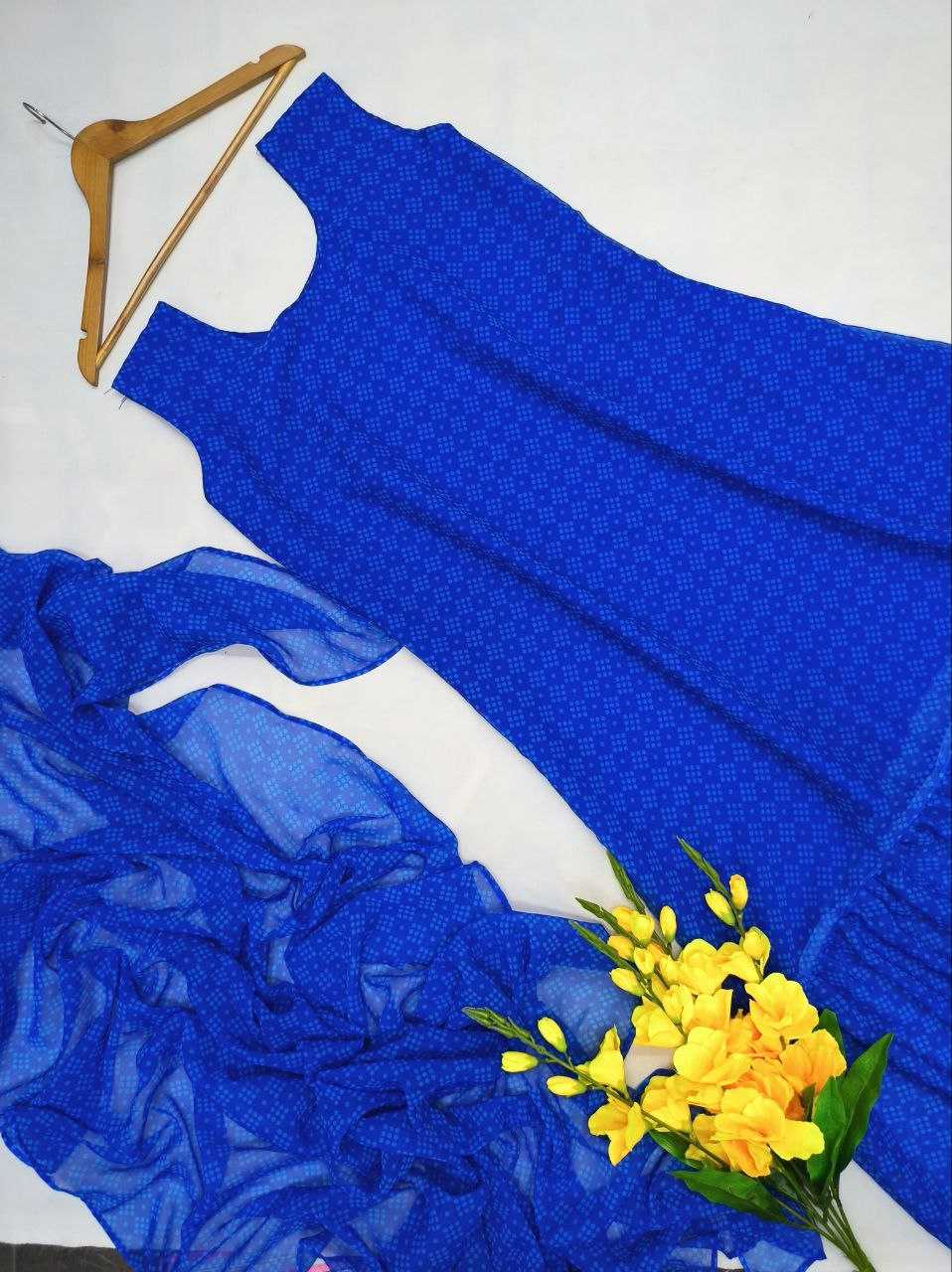 YNF GEORGETTE KESH188 9179 GOWNS SAREES WHOLESALE PRINTED LONG GEORGETTE SIMPLE BLUE SAREE GOWNS MANUFACTURER