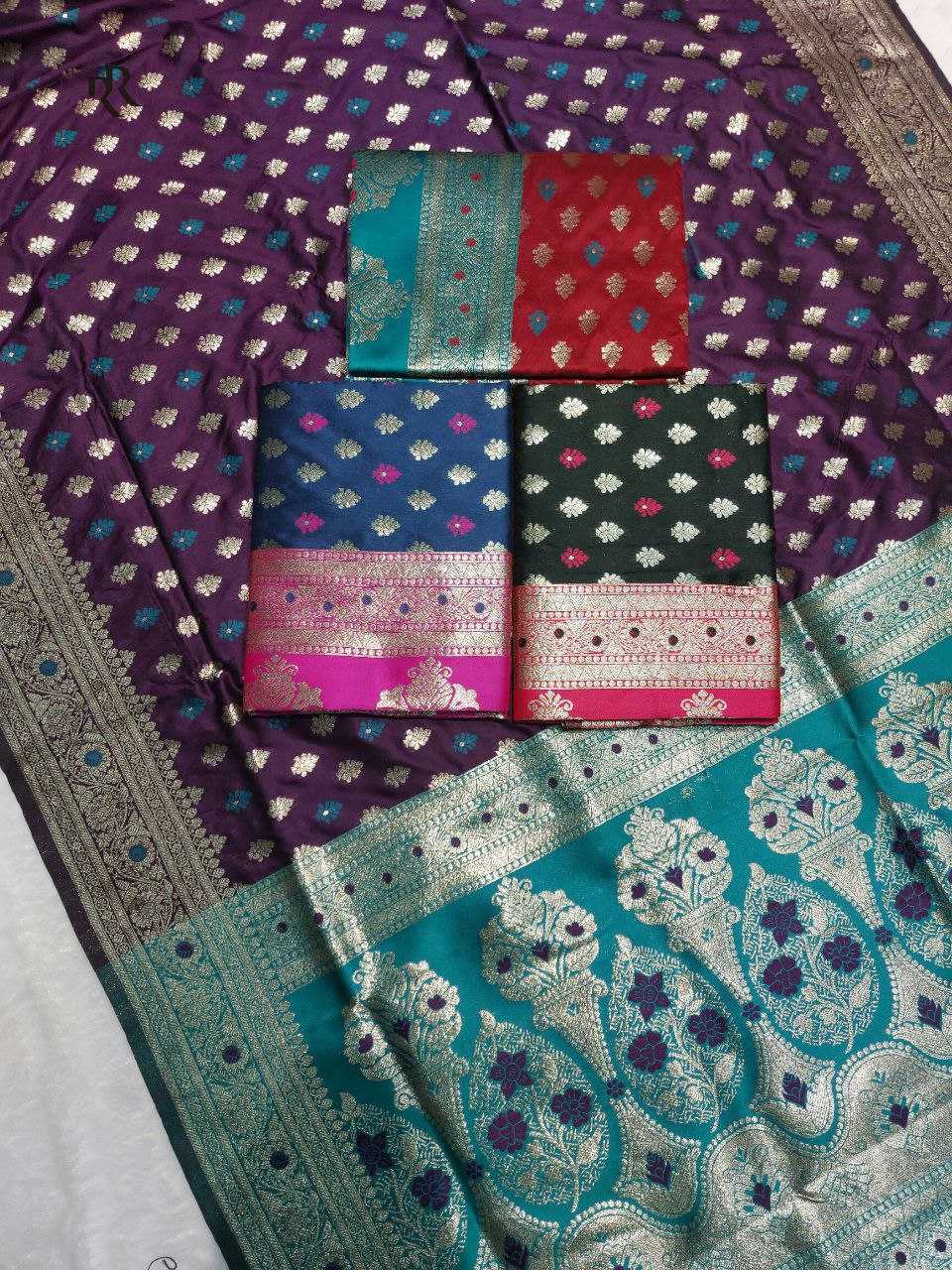 YNF JACQUARD RIN201 RRD13 SAREES WHOLESALE JACQUARD WORK BUTTA ZARI BORDER SAREES MANUFACTURER