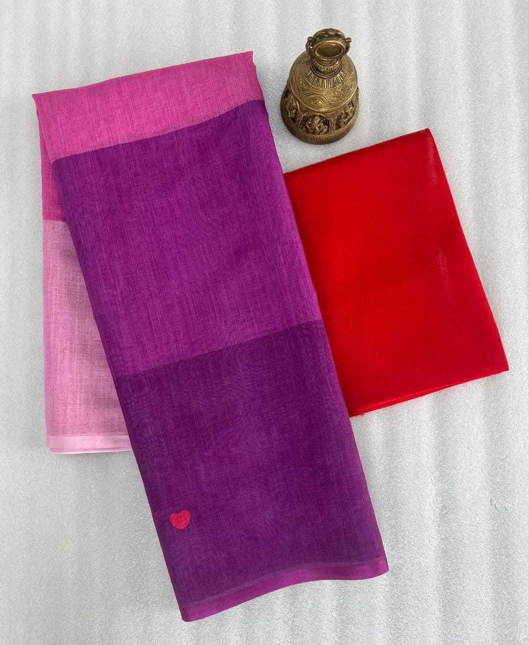 YNF LINEN KESH223 442 SAREES WHOLESALE LADIES HALF AND HALF LINEN LIGHTWEIGHT SAREES MANUFACTURER