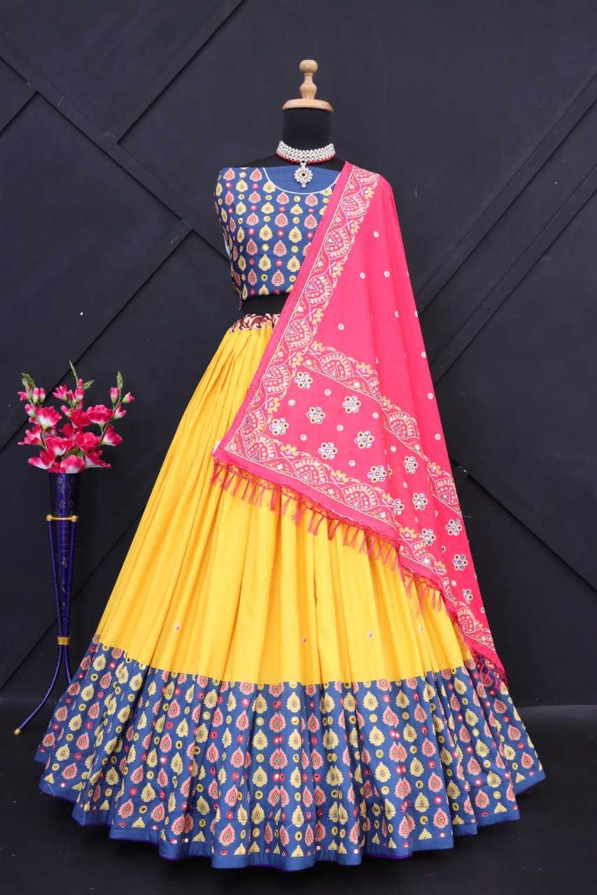 YNF MUSLIN COTTON RIN190 146 LEHENGAS WHOLESALE TRADITIONAL PRINTED LEHENGAS MANUFACTURER