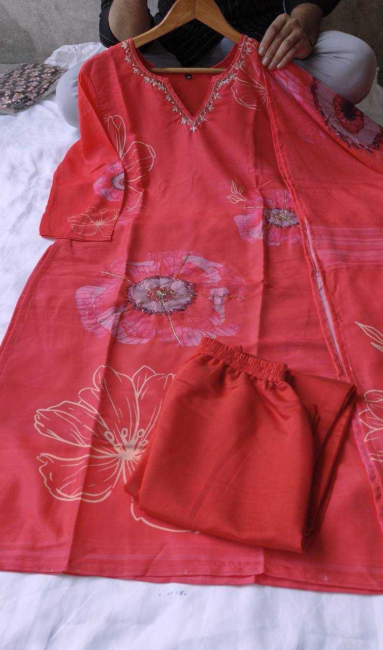 YNF MUSLIN SILK RIN131 KARWACHAUTH SUITS & DRESSES WHOLESALE LADIES PRINTED EMBROIDERED SILK LADIES SILK WEDDING SUITS MANUFACTURER