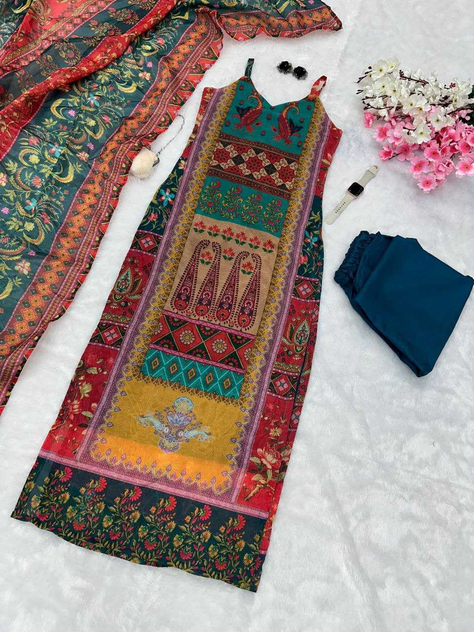 YNF ORGANZA KESH154 1129 SUITS & DRESSES WHOLESALE LADIES KASHMIRI PRINTED LADIES PARTY WEAR ZARI WORK SUITS MANUFACTURER