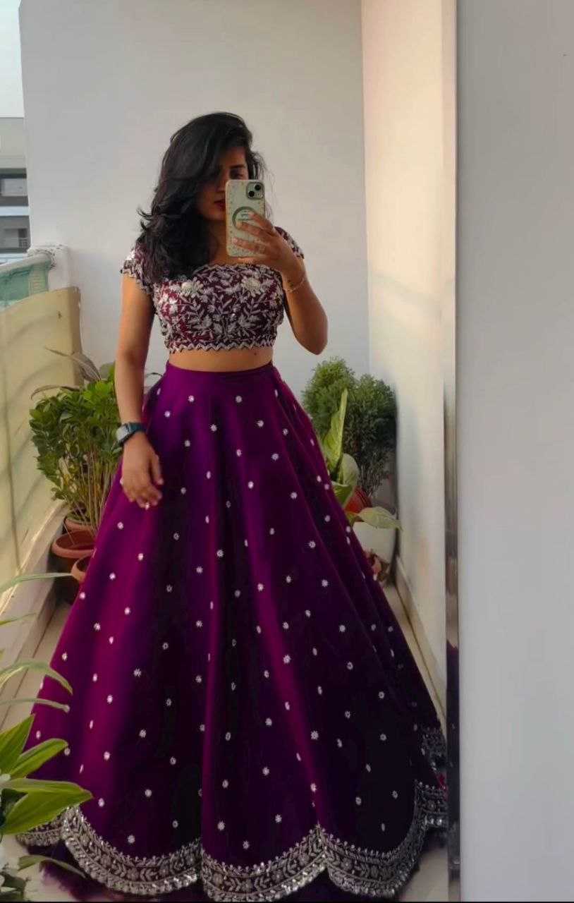 YNF ORGANZA KESH176 142 LEHENGAS WHOLESALE EMBROIDERED LEHENGA WITH DUPATTA LEHENGA WITH BLOUSE PURPLE LEHENGAS MANUFACTURER