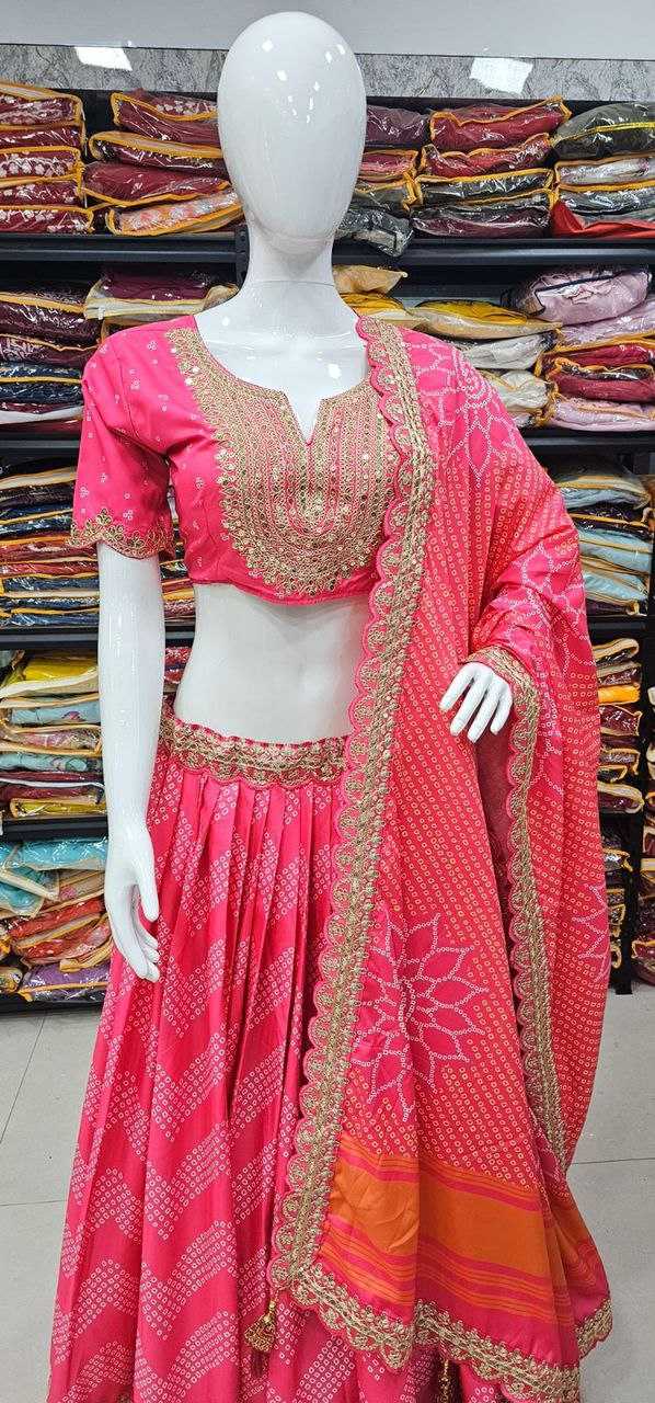 YNF PURE MASLIN SILK KESH176 111 LEHENGAS WHOLESALE SILK PRINTED EMBROIDERED LEHENGA WITH DUPATTA LEHENGA WITH BLOUSE PINK LEHENGAS MANUFACTURER