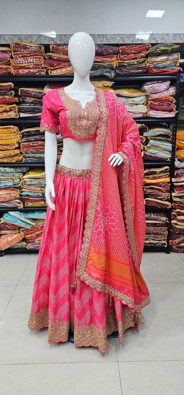 YNF PURE MASLIN SILK KESH176 111 LEHENGAS WHOLESALE SILK PRINTED EMBROIDERED LEHENGA WITH DUPATTA LEHENGA WITH BLOUSE PINK LEHENGAS MANUFACTURER