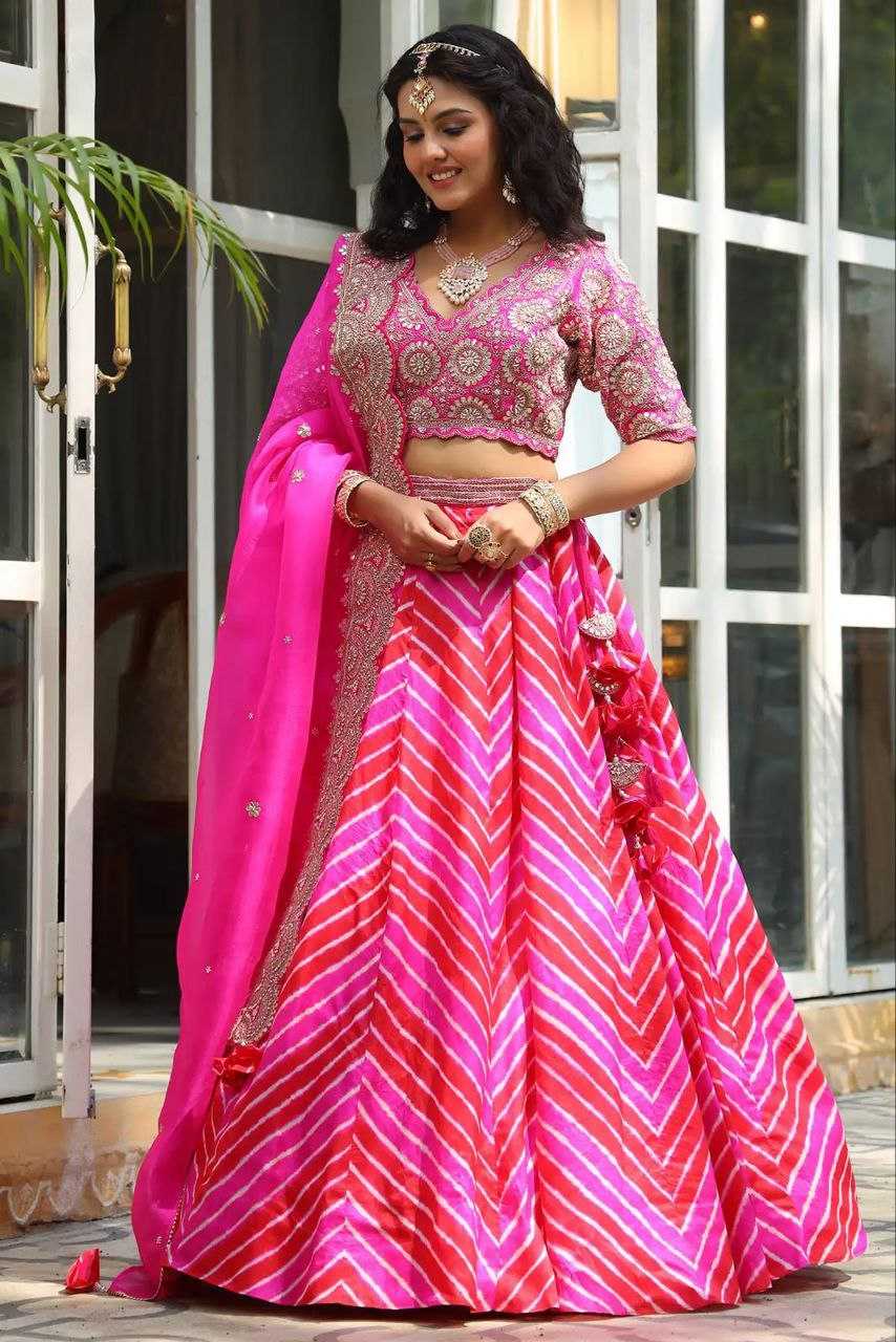 YNF PURE MASLIN SILK KESH176 90 LEHENGAS WHOLESALE SILK PRINTED EMBROIDERED LEHENGA WITH DUPATTA LEHENGA WITH BLOUSE PINK LEHENGAS MANUFACTURER