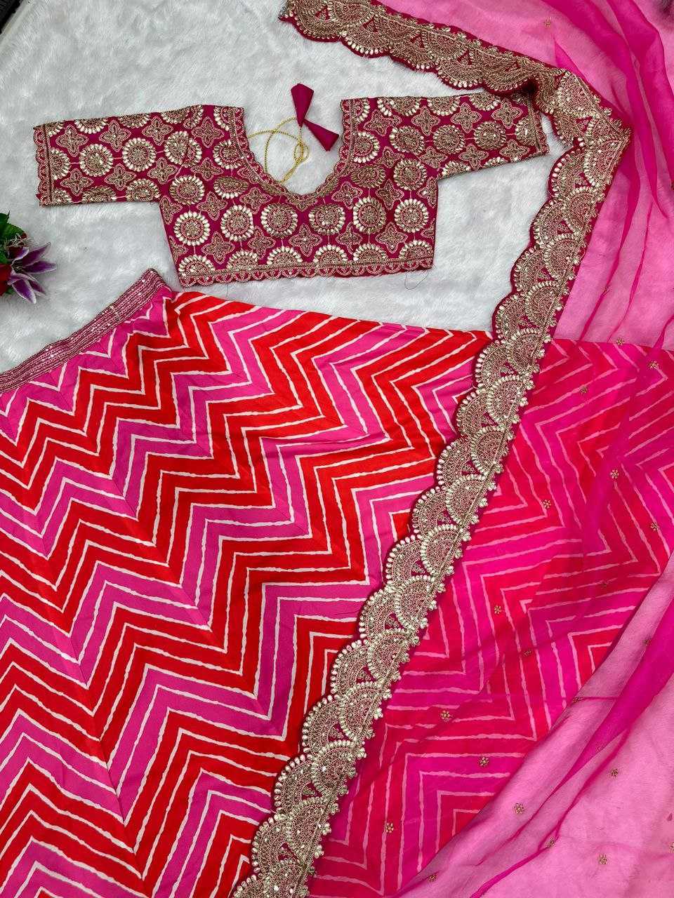 YNF PURE MASLIN SILK KESH176 90 LEHENGAS WHOLESALE SILK PRINTED EMBROIDERED LEHENGA WITH DUPATTA LEHENGA WITH BLOUSE PINK LEHENGAS MANUFACTURER