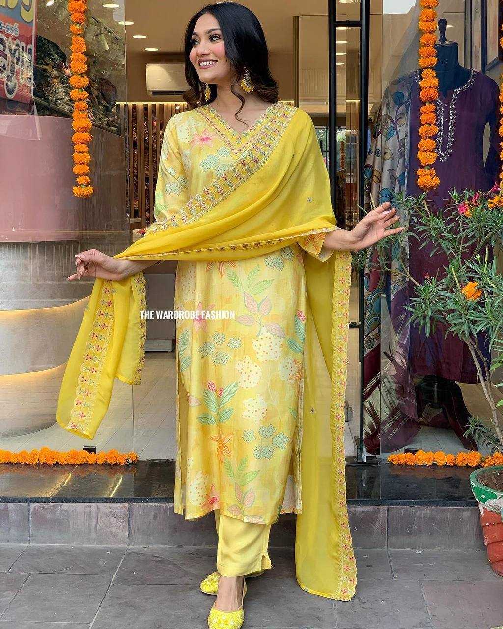 YNF PURE MASLIN SILK KESH211 LDY75 SUITS & DRESSES WHOLESALE PRINTED LADIES SILK LONG KURTIS YELLOW SALWAR SUITS MANUFACTURER