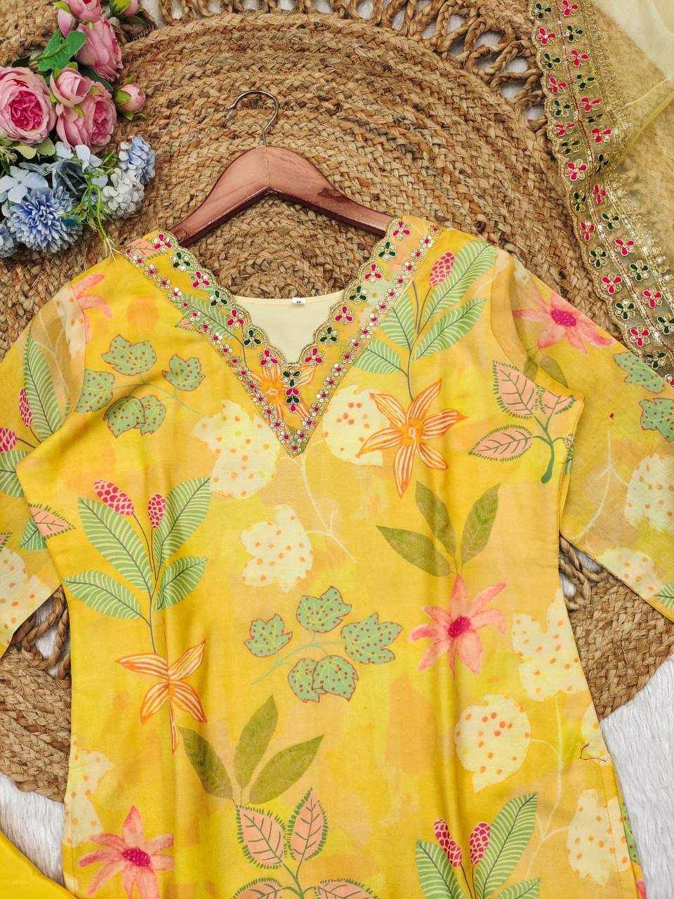 YNF PURE MASLIN SILK KESH211 LDY75 SUITS & DRESSES WHOLESALE PRINTED LADIES SILK LONG KURTIS YELLOW SALWAR SUITS MANUFACTURER