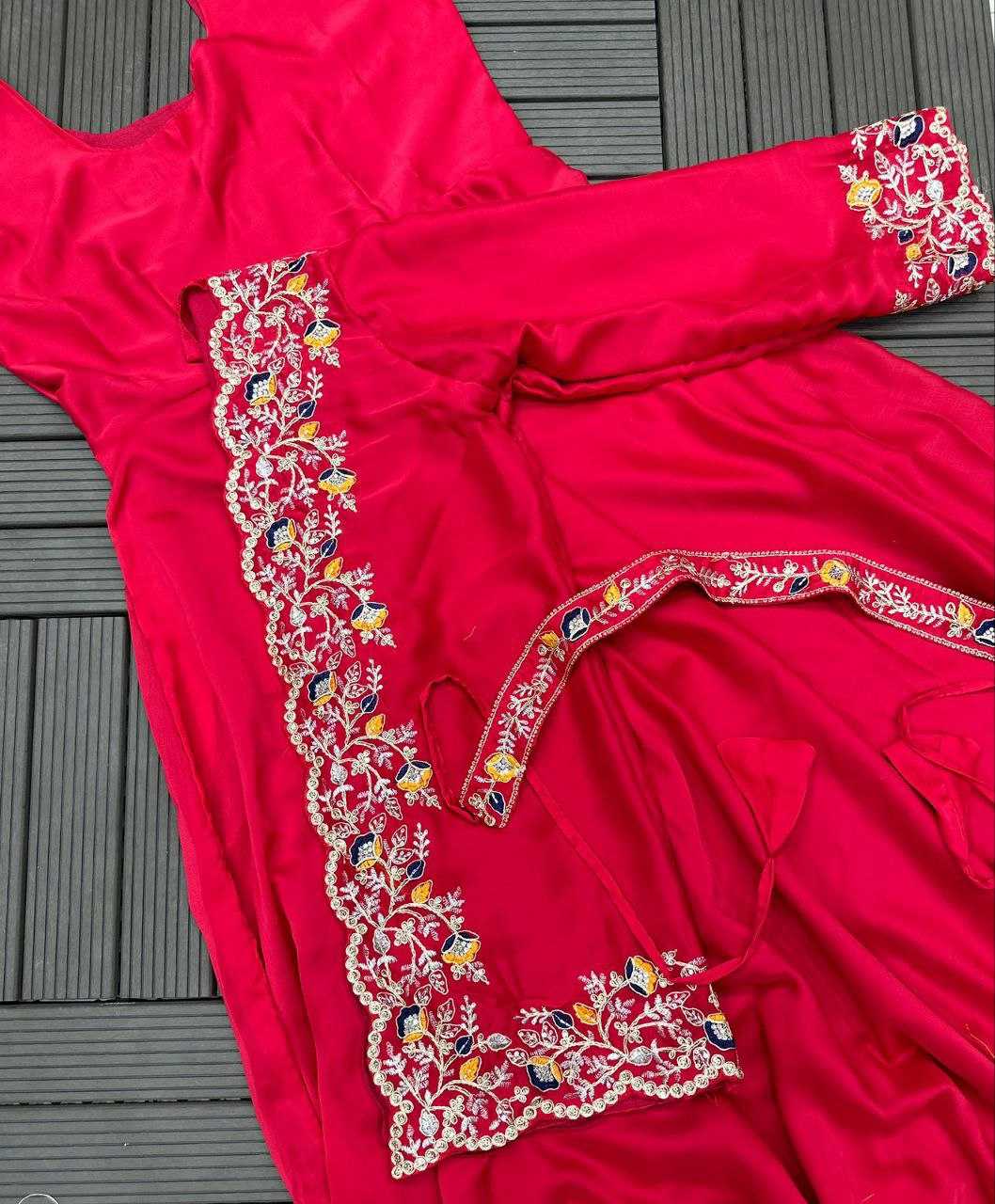 YNF RANGOLI SILK KESH176 104 GOWNS WHOLESALE FANCY GOWNS EMBROIDERED PARTY LONG PARTY WEAR INDO-WESTERN GOWNS WITH JACKET PINK GOWNS MANUFACTURER