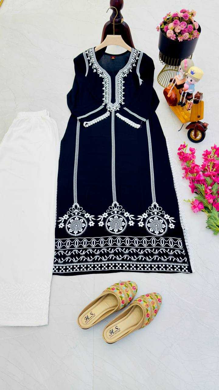 YNF RAYON KESH158 9285 KURTIS WHOLESALE WORKWEAR LONG RAYON KURTIS WITH BOTTOM EMBROIDERED DIWALI COLLECTIONS KURTIS MANUFACTURER