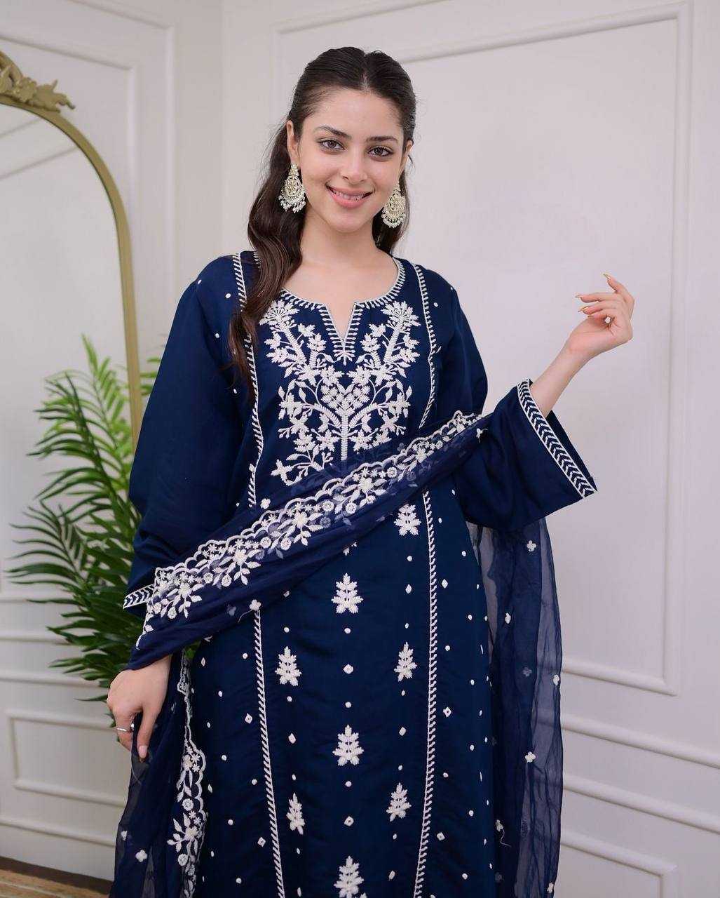 YNF RAYON KESH211 LDY88 SUITS & DRESSES WHOLESALE PARTY WEAR EMBROIDERED LONG KURTIS BLUE SALWAR SUITS MANUFACTURER