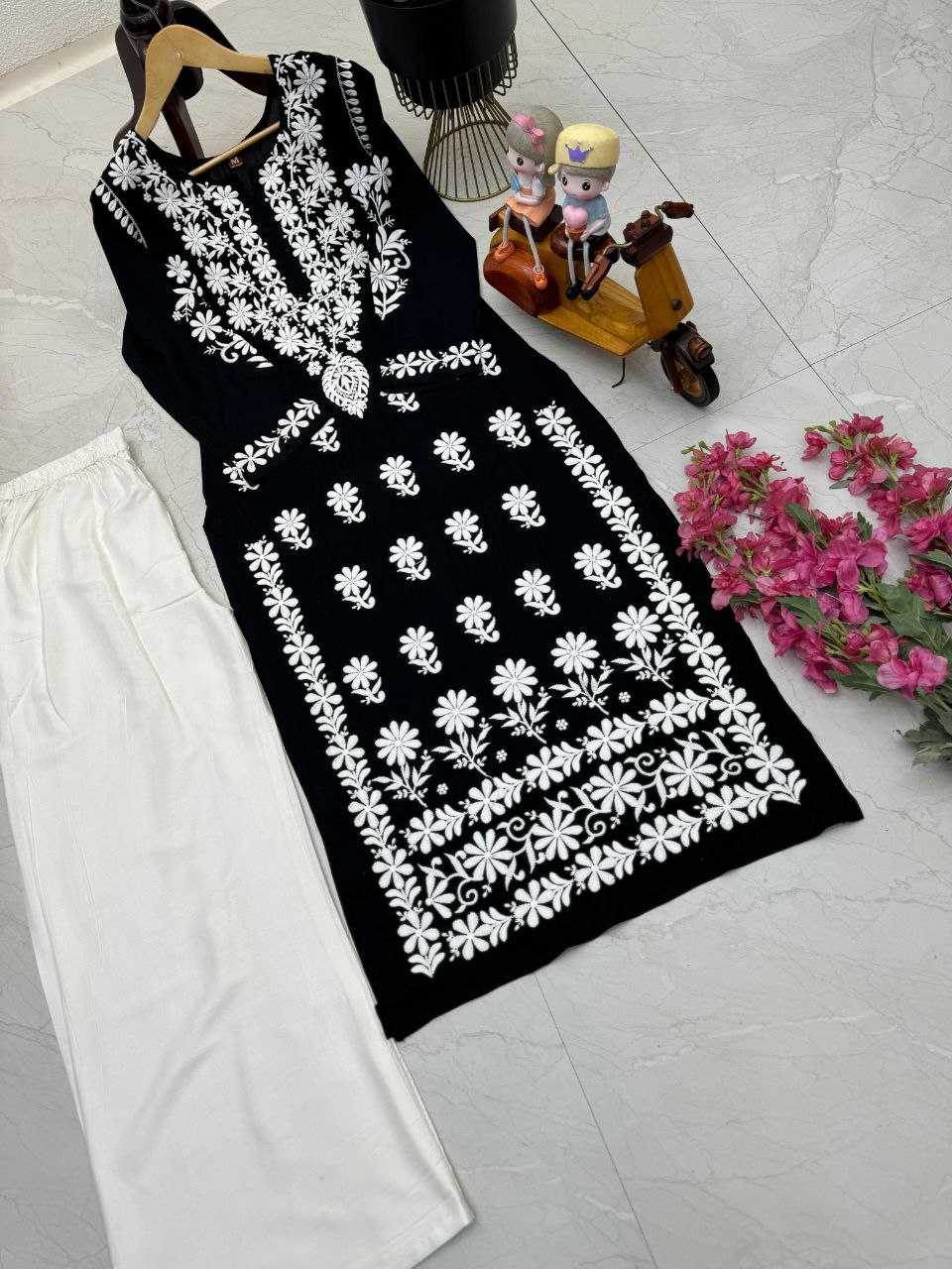 YNF REYON COTTON KESH158 10098 KURTIS WHOLESALE WORKWEAR LONG COTTON RAYON KURTIS WITH BOTTOM CHIKAN KURTIS MANUFACTURER