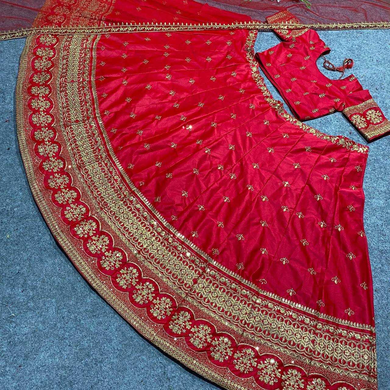 YNF SANTIN SILK KESH144 553 LEHENGAS WHOLESALE FANCY TRADITIONAL WEDDING LEHENGAS MANUFACTURER