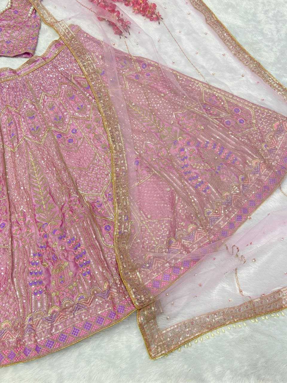 YNF SILK RIN121 998 LEHENGAS WHOLESALE WEDDING EMBROIDERED SILK DESIGNER LEHENGAS MANUFACTURER