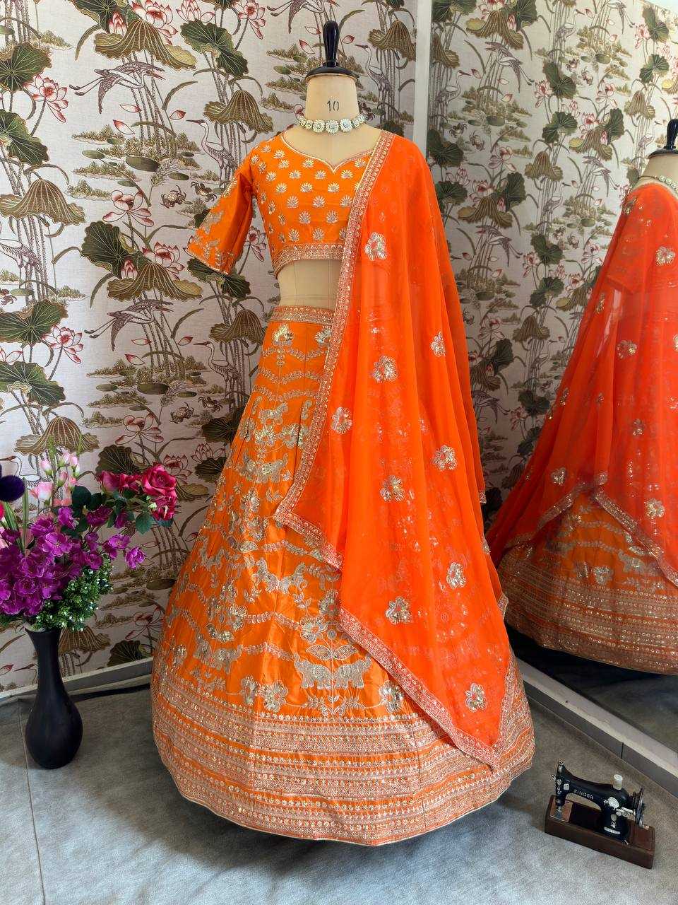 YNF SILK RIN161 5026 LEHENGAS WHOLESALE FANCY SILK LEHENGAS MANUFACTURER