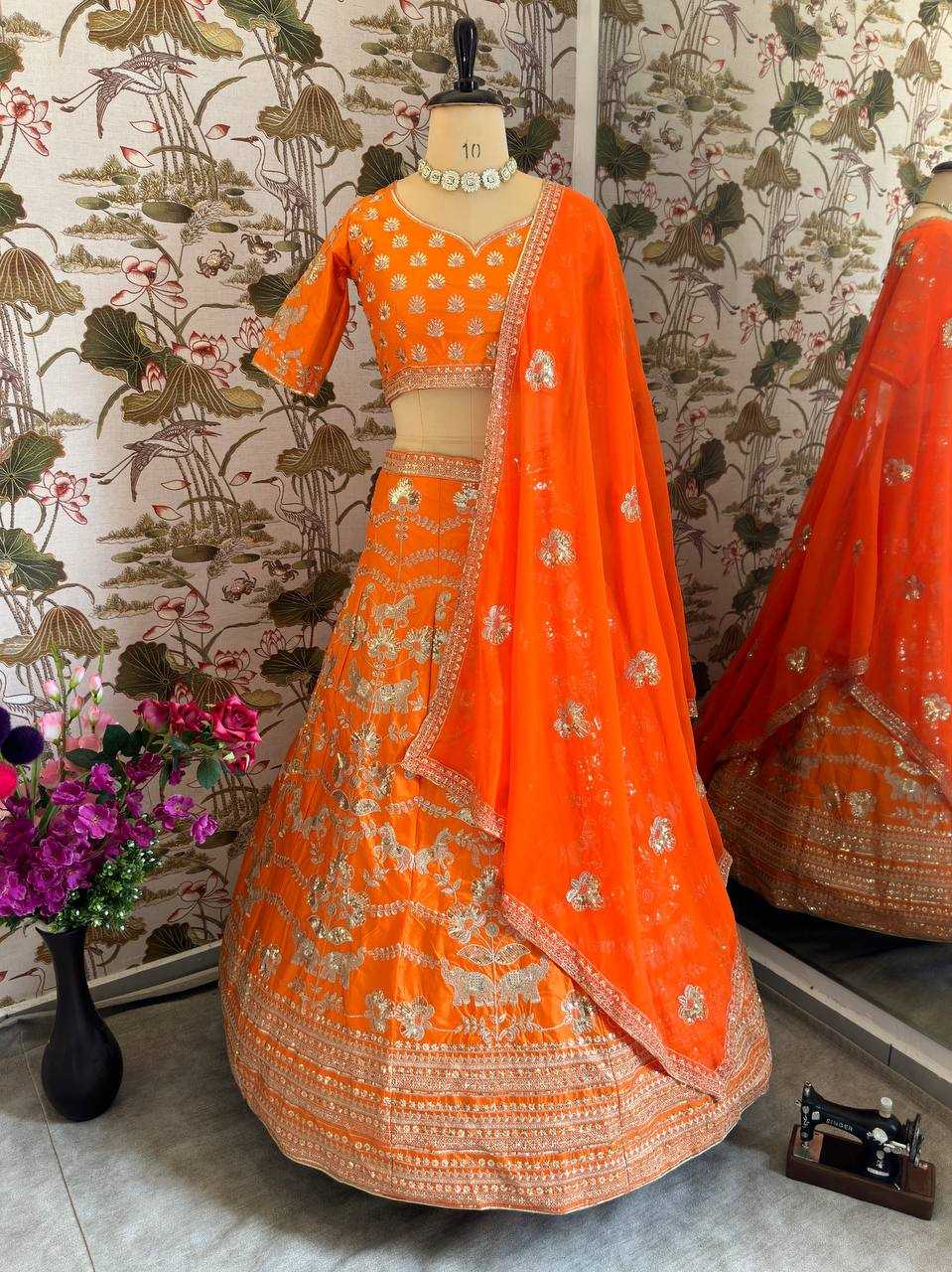 YNF SILK RIN161 5026 LEHENGAS WHOLESALE FANCY SILK LEHENGAS MANUFACTURER