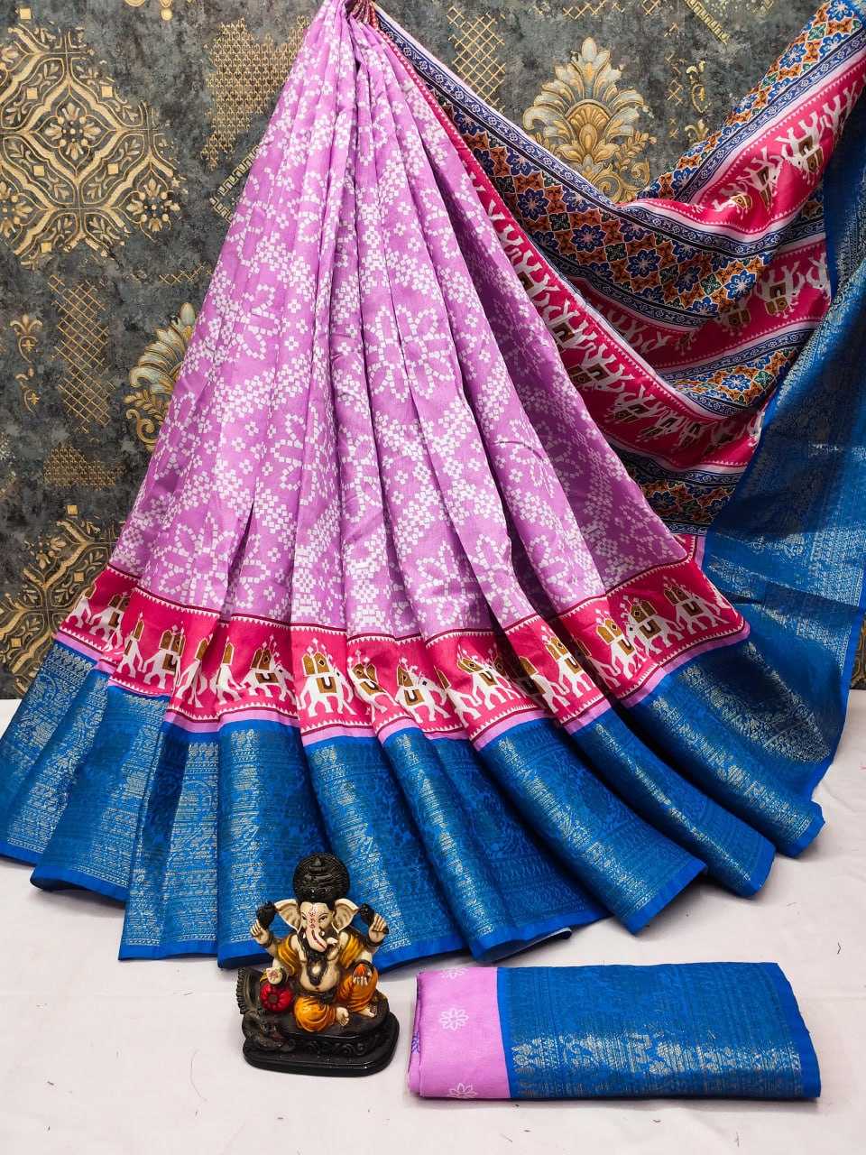 YNF SOFT DOLA RIN183 VAD01 SAREES WHOLESALE PRINTED LADIES WEIGHTLESS IKKAT SAREES MANUFACTURER