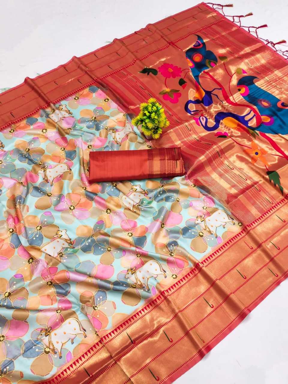 YNF SOFT SILK KESH203 MTW21 SILK SAREES WHOLESALE PAITHANI SOFT SILK PRINTED SILK PURE SILK SAREES MANUFACTURER