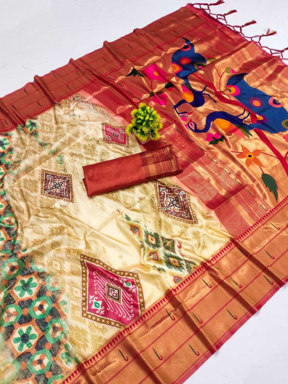 YNF SOFT SILK KESH203 MTW21 SILK SAREES WHOLESALE PAITHANI SOFT SILK PRINTED SILK PURE SILK SAREES MANUFACTURER