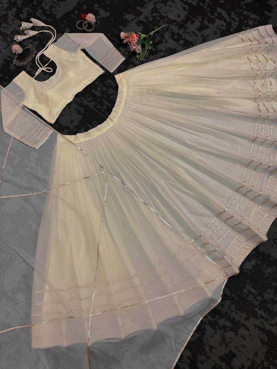 YNF TABBY SILK ORGANZA RIN162 301 LEHENGAS WHOLESALE FANCY TRADITIONAL SILK LEHENGAS MANUFACTURER