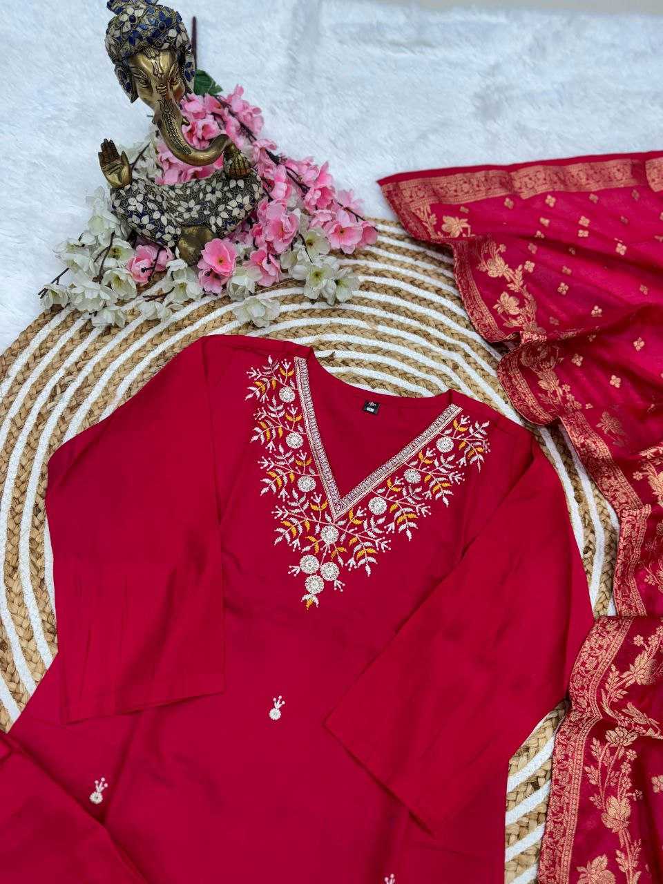 YNF VISCOSE CHANDERI RIN127 271 SUITS & DRESSES WHOLESALE LADIES DIWALI EMBROIDERY PARTY WEAR ZARI WORK SUITS MANUFACTURER