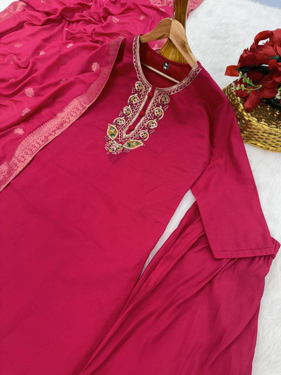 YNF VISCOSE CHANDERI RIN174 KANGANA SUITS & DRESSES WHOLESALE CHANDERI EMBROIDERED LADIES WEDDING DIWALI COLLECTIONS SUITS MANUFACTURER