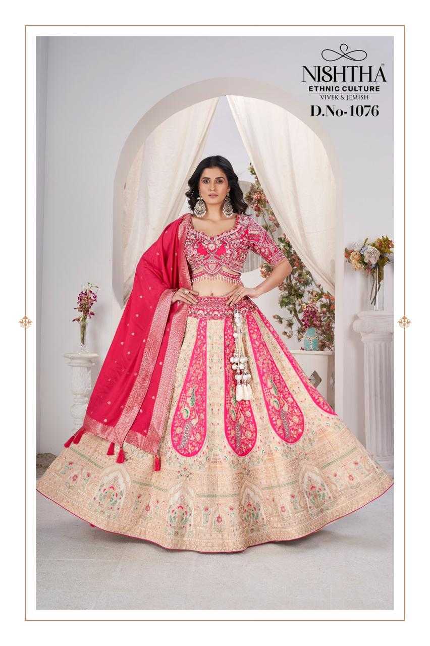 YNF ART SILK KESH113 Nishtha Bridal Vol 1 CLOTHING BRANDS WHOLESALE NISHTHA ETHNIC CULTURE LEHENGA MANUFACTURER