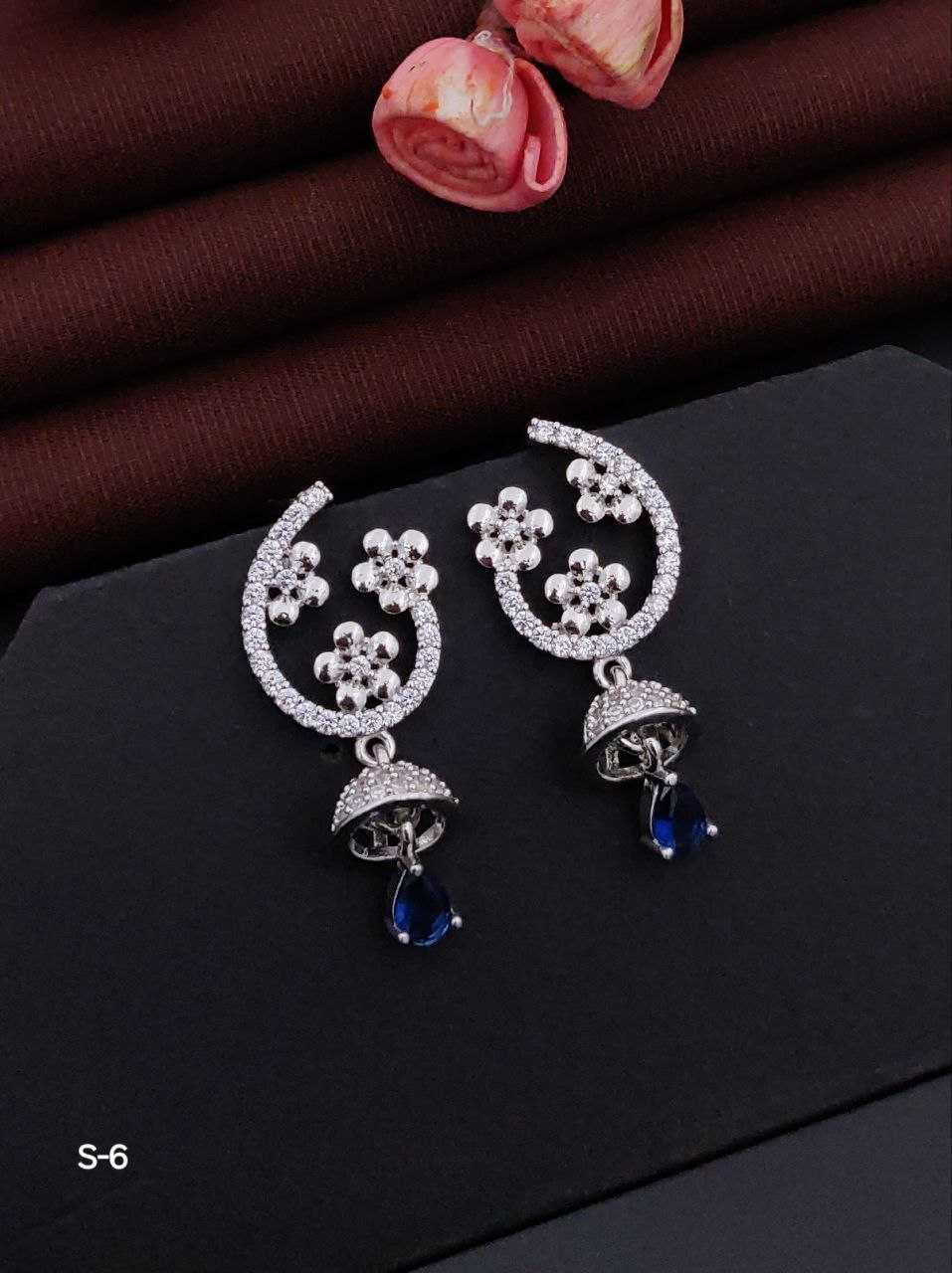 YNF BRASS KESH193 ROR109 WOMENS JEWELLERY WHOLESALE FANCY ARTIFICIAL AD DIAMOND EARRINGS MANUFACTURER