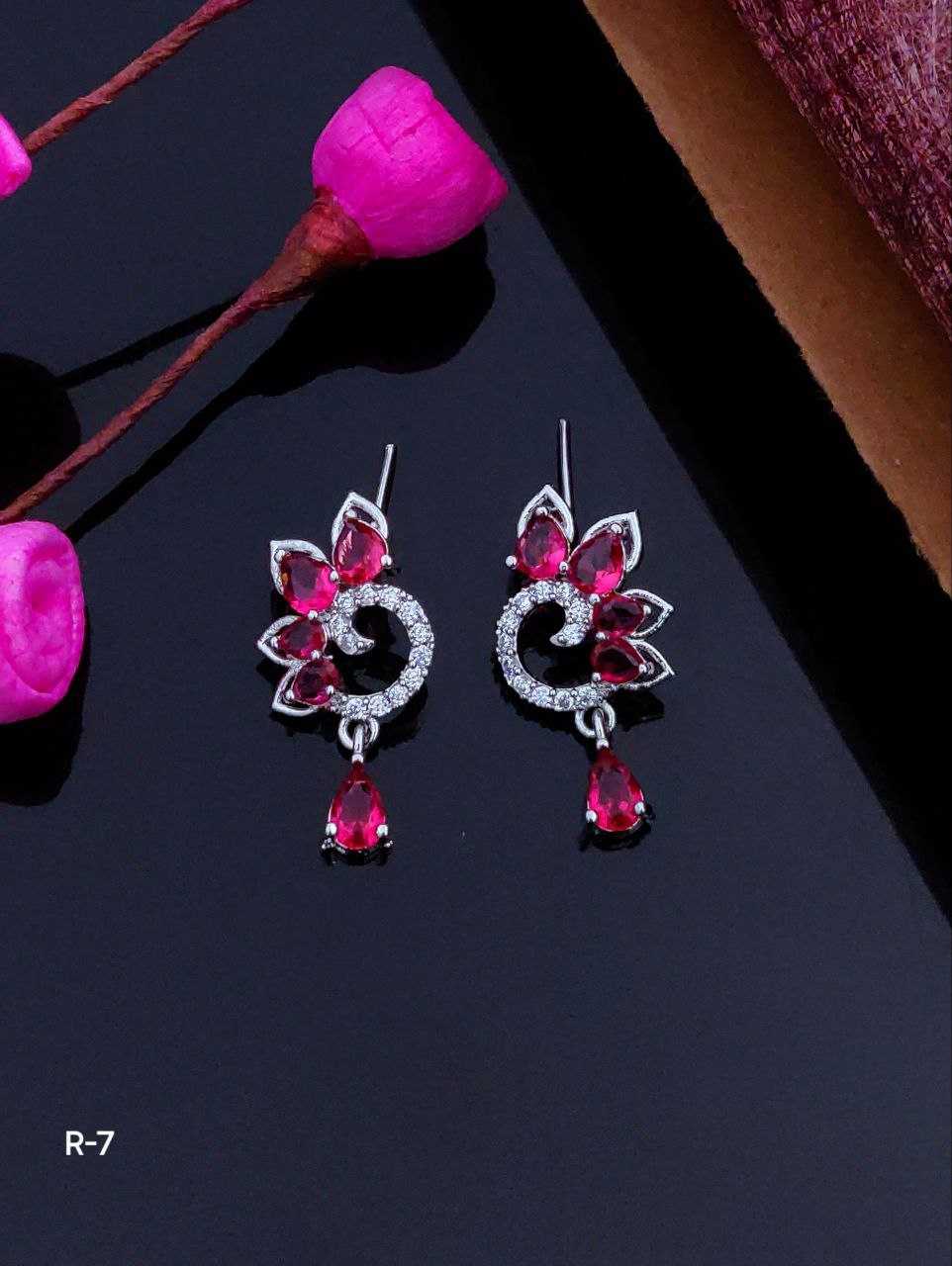 YNF BRASS KESH193 ROR110 WOMENS JEWELLERY WHOLESALE FANCY ARTIFICIAL AD DIAMOND EARRINGS MANUFACTURER