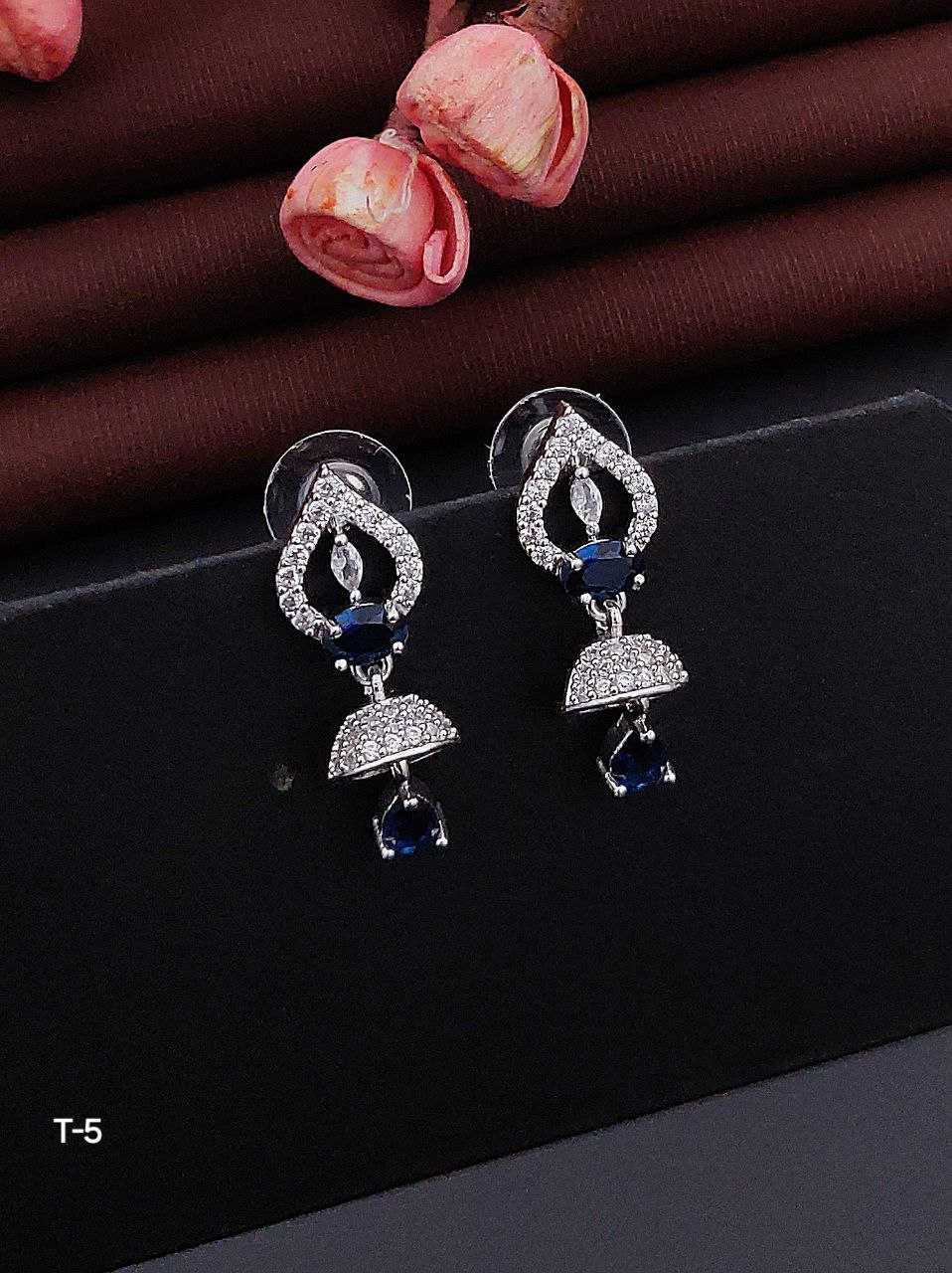 YNF BRASS KESH193 ROR111 WOMENS JEWELLERY WHOLESALE FANCY ARTIFICIAL AD DIAMOND EARRINGS MANUFACTURER