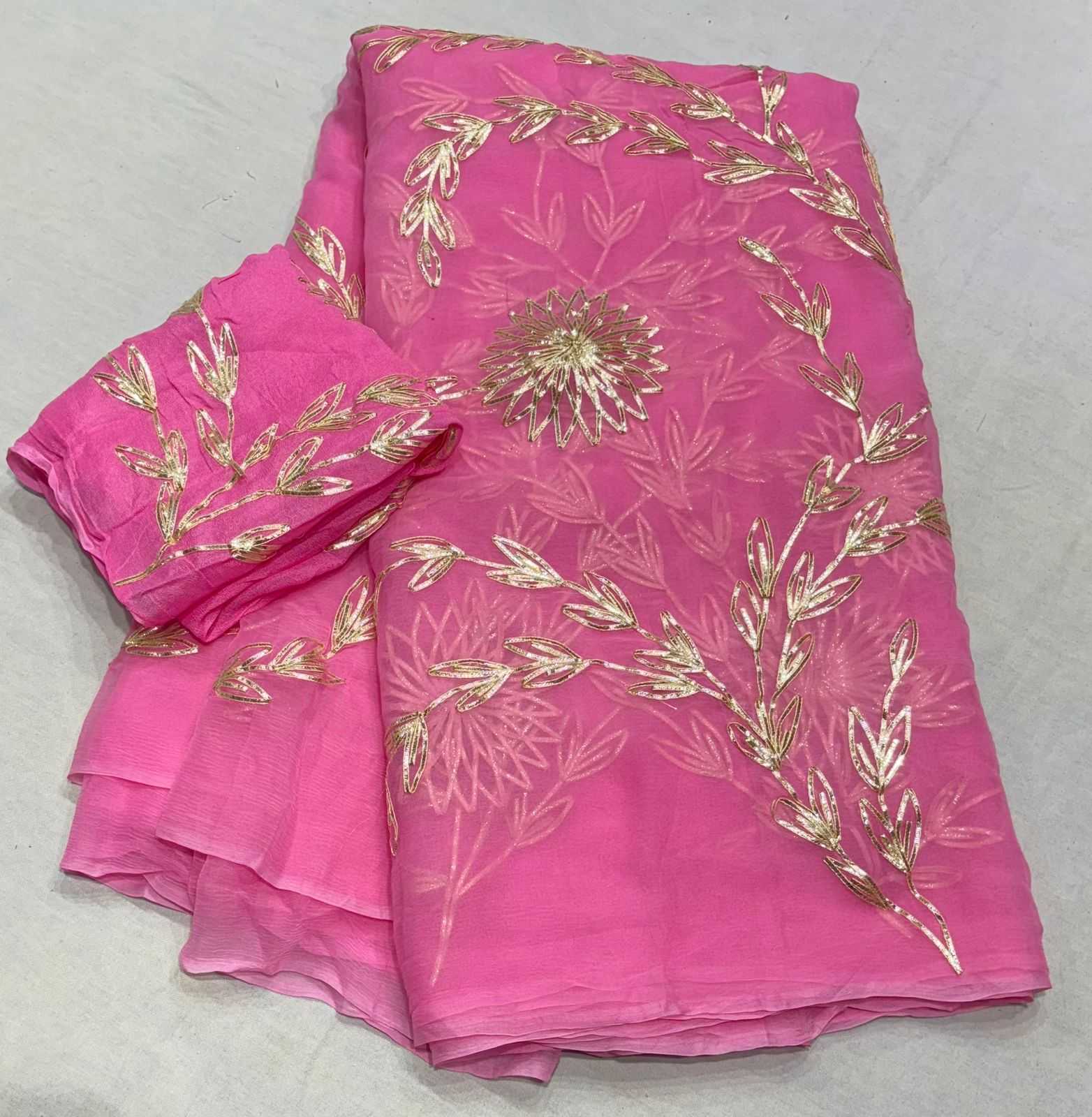 YNF CHIFFON RIN152 NSD80 SAREES WHOLESALE CHIFFON GOTA PATTI BUTTA SAREES MANUFACTURER