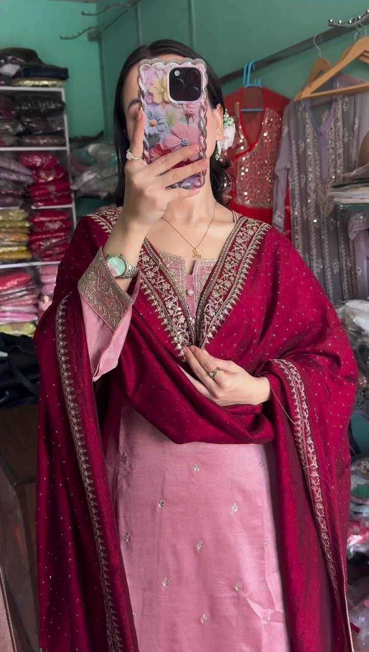 YNF CHINON KESH164 G76 SUITS & DRESSES WHOLESALE EMBROIDERY LONG KURTI PINK SALWAR SUITS MANUFACTURE