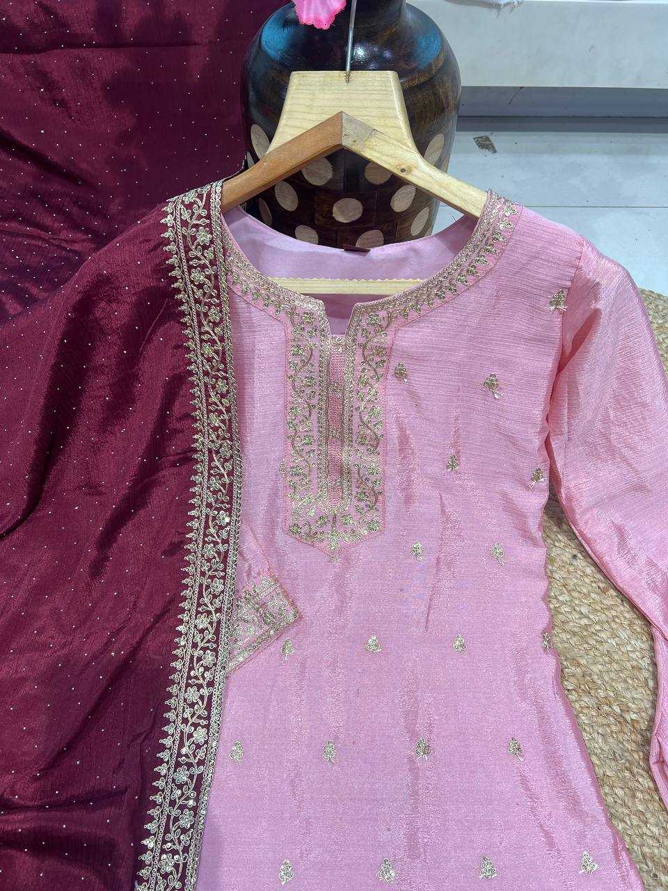 YNF CHINON KESH164 G76 SUITS & DRESSES WHOLESALE EMBROIDERY LONG KURTI PINK SALWAR SUITS MANUFACTURE