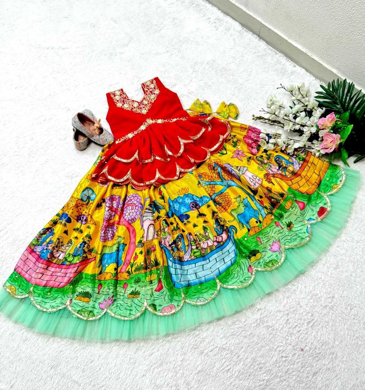 YNF CHINON SILK KESH168 MNT40 KIDS WEAR WHOLESALE KIDS LEHENGA KIDS TRADITIONAL OUTFITS KIDS LEHENGA CHOLI KIDS FESTIVE WEAR KIDS WEDDING OUTFITS MANUFACTURER