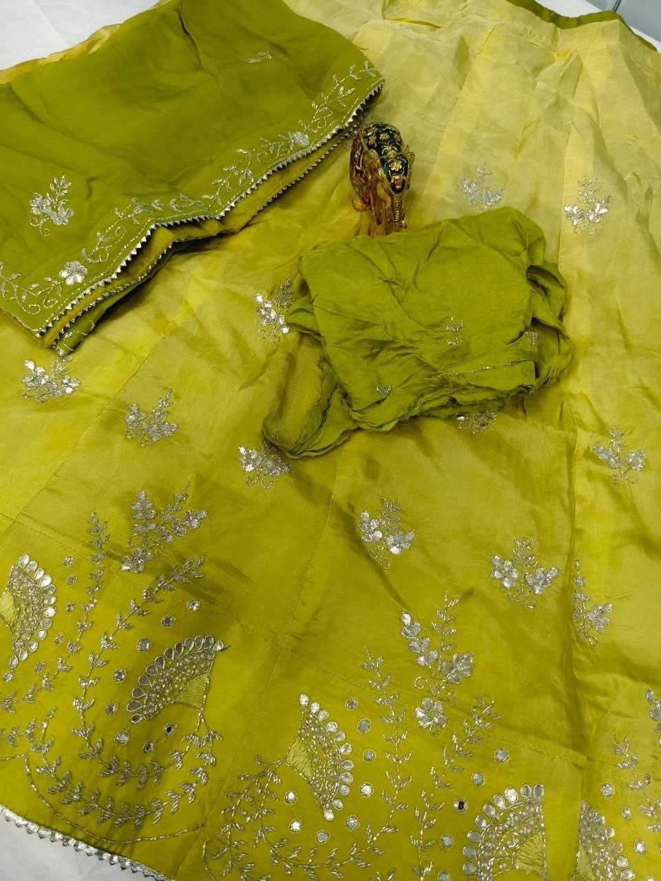 YNF CHINON SILK KESH179 AHB88 LEHENGAS WHOLESALE TRADITIONAL LEHENGA SILK LEHENGA RAJAWADA GOTA PATTI LEHENGA MANUFACTURER