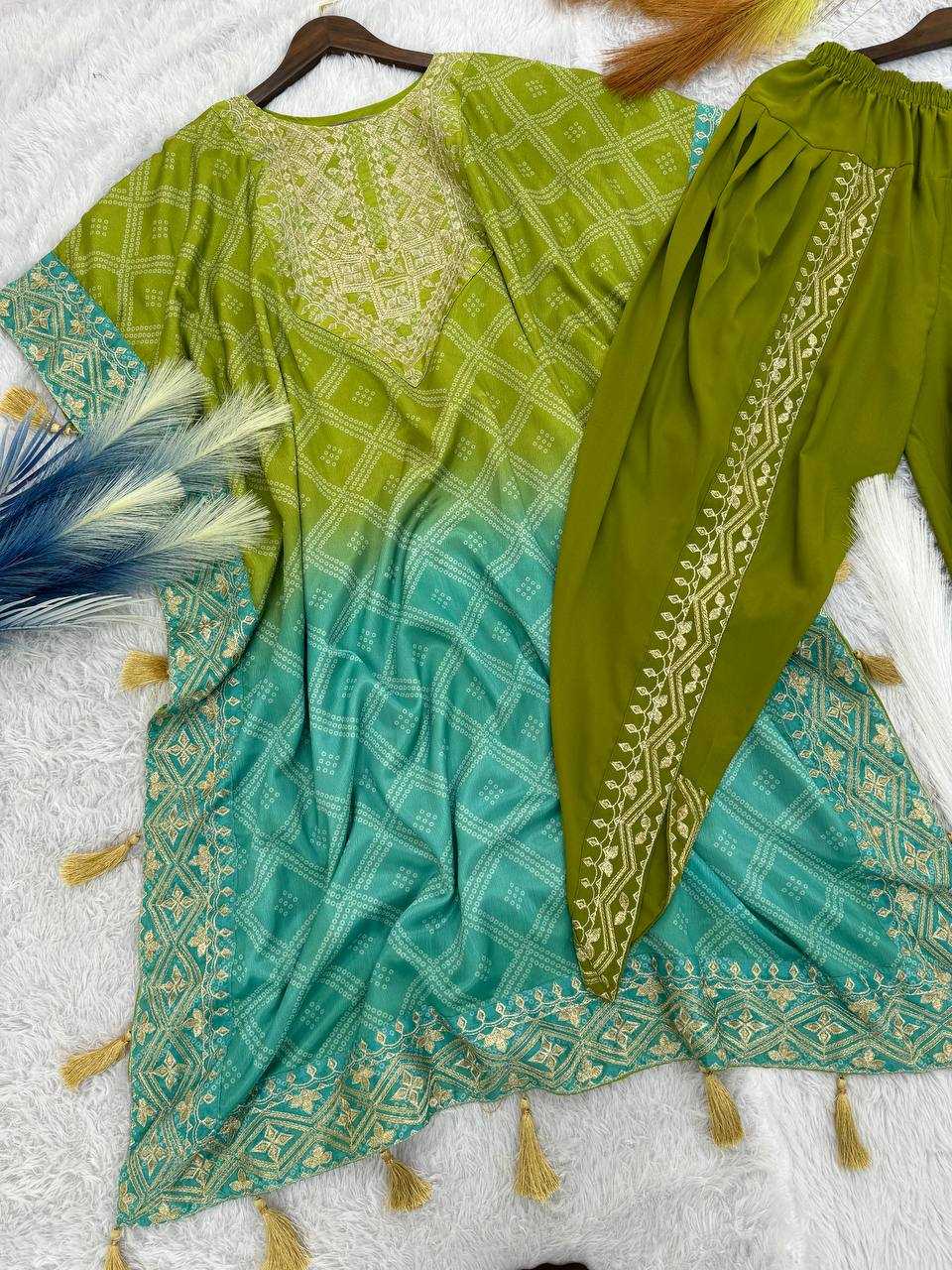 YNF CHINON SILK KESH228 564 SUITS & DRESSES WHOLESALE LADIES SILK DHOTI SALWAR EMBROIDERY KAFTAN SUITS MANUFACTURE