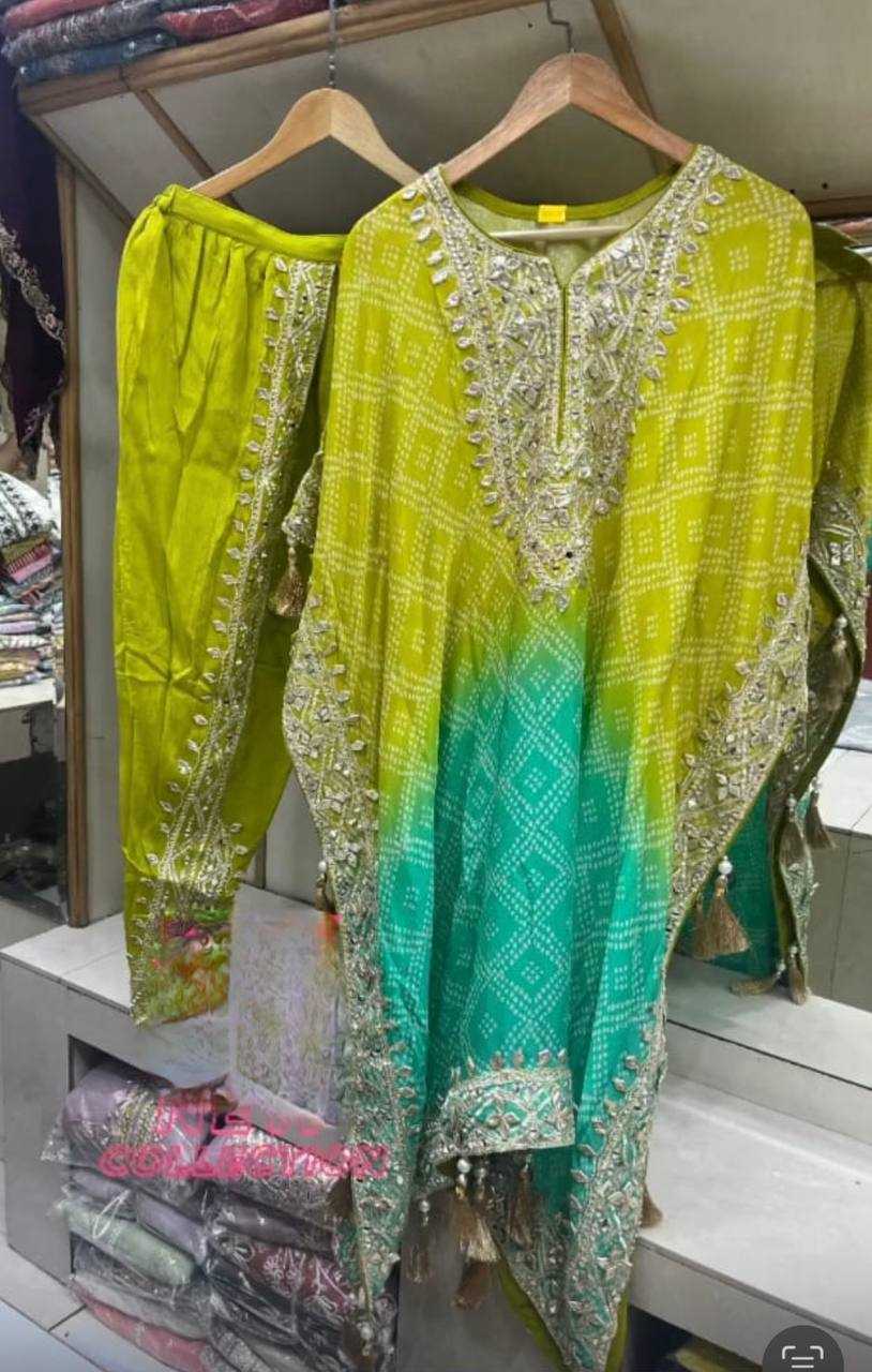 YNF CHINON SILK KESH228 564 SUITS & DRESSES WHOLESALE LADIES SILK DHOTI SALWAR EMBROIDERY KAFTAN SUITS MANUFACTURE