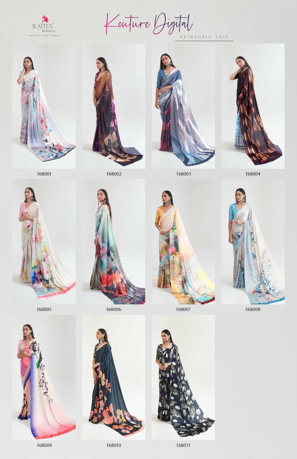 YNF CREPE KESH235 168000 CLOTHING BRANDS WHOLESALE RAJ TEX SAREES MANUFACTURER