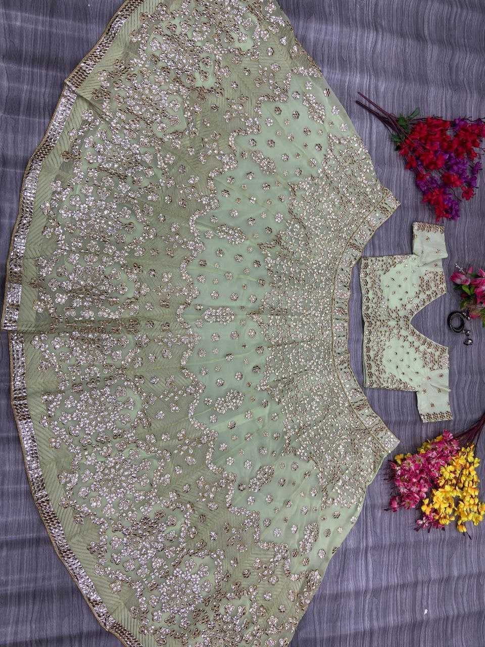 YNF FAUX GEORGETTE RIN121 1001 LEHENGAS WHOLESALE DESIGENR BRIDAL WEDDING GEORGETTE PECEPTION LEHENGAS MANUFACTURER