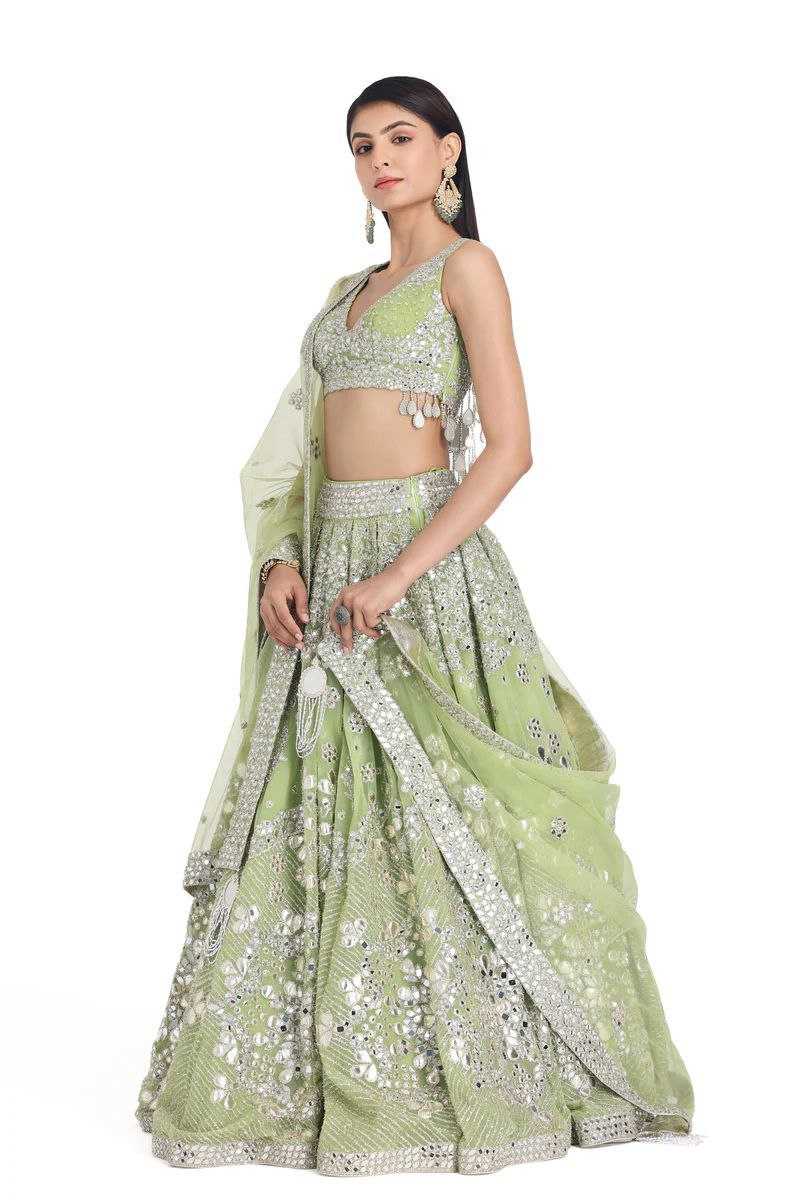 YNF FAUX GEORGETTE RIN121 1001 LEHENGAS WHOLESALE DESIGENR BRIDAL WEDDING GEORGETTE PECEPTION LEHENGAS MANUFACTURER