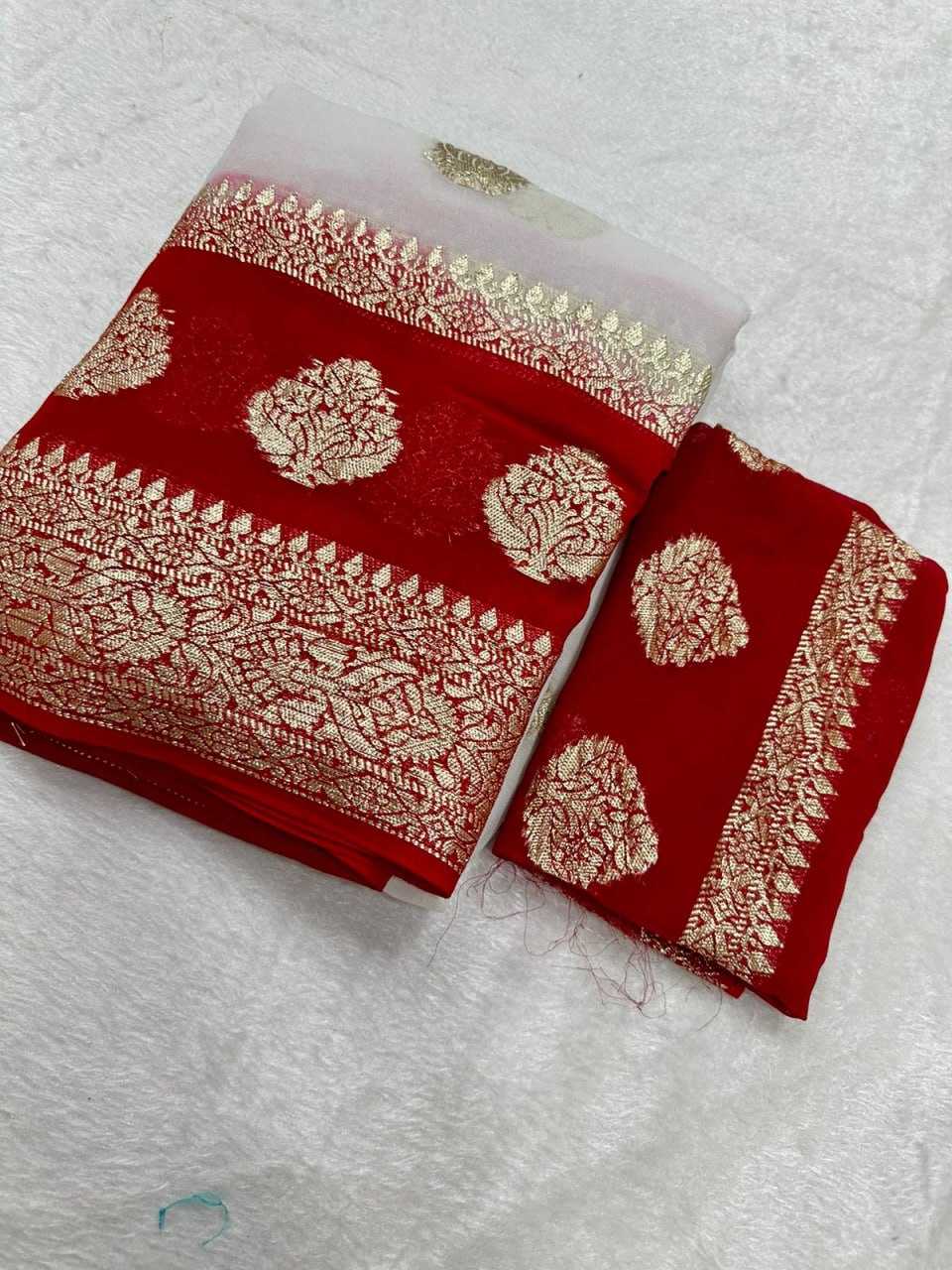 YNF GEORGETTE RIN104 APE97 SAREES WHOLESALE GEORGETTE VISCOSE LADIES ZARI DURGA POOJA SAREES MANUFACTURER