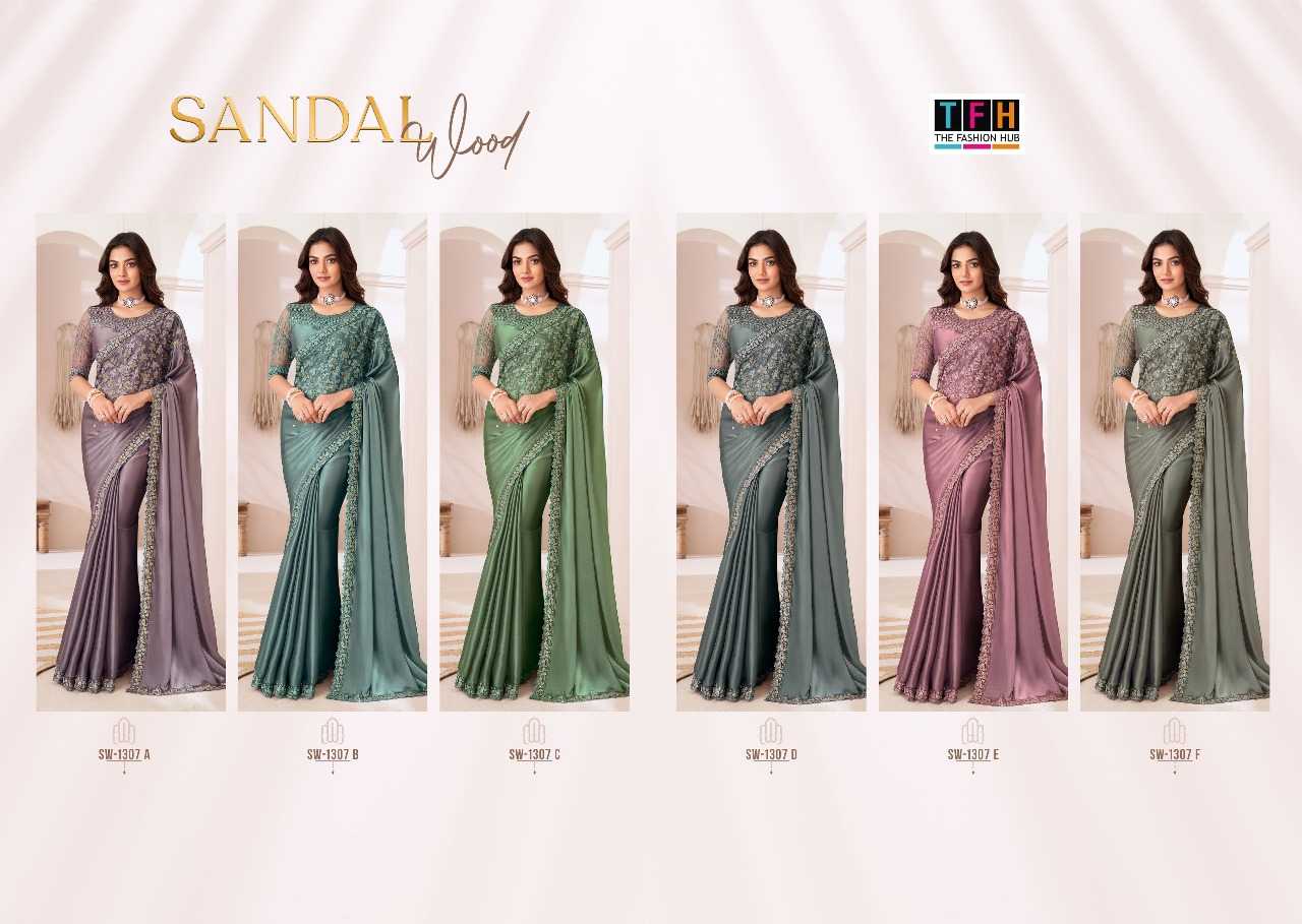 YNF GEORGETTE TFH KESH235 TFH 1307 COLOURS CLOTHING BRANDS WHOLESALE SAREES MANUFACTURER