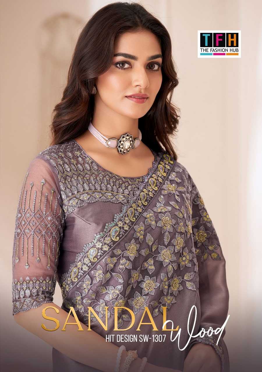YNF GEORGETTE TFH KESH235 TFH 1307 COLOURS CLOTHING BRANDS WHOLESALE SAREES MANUFACTURER